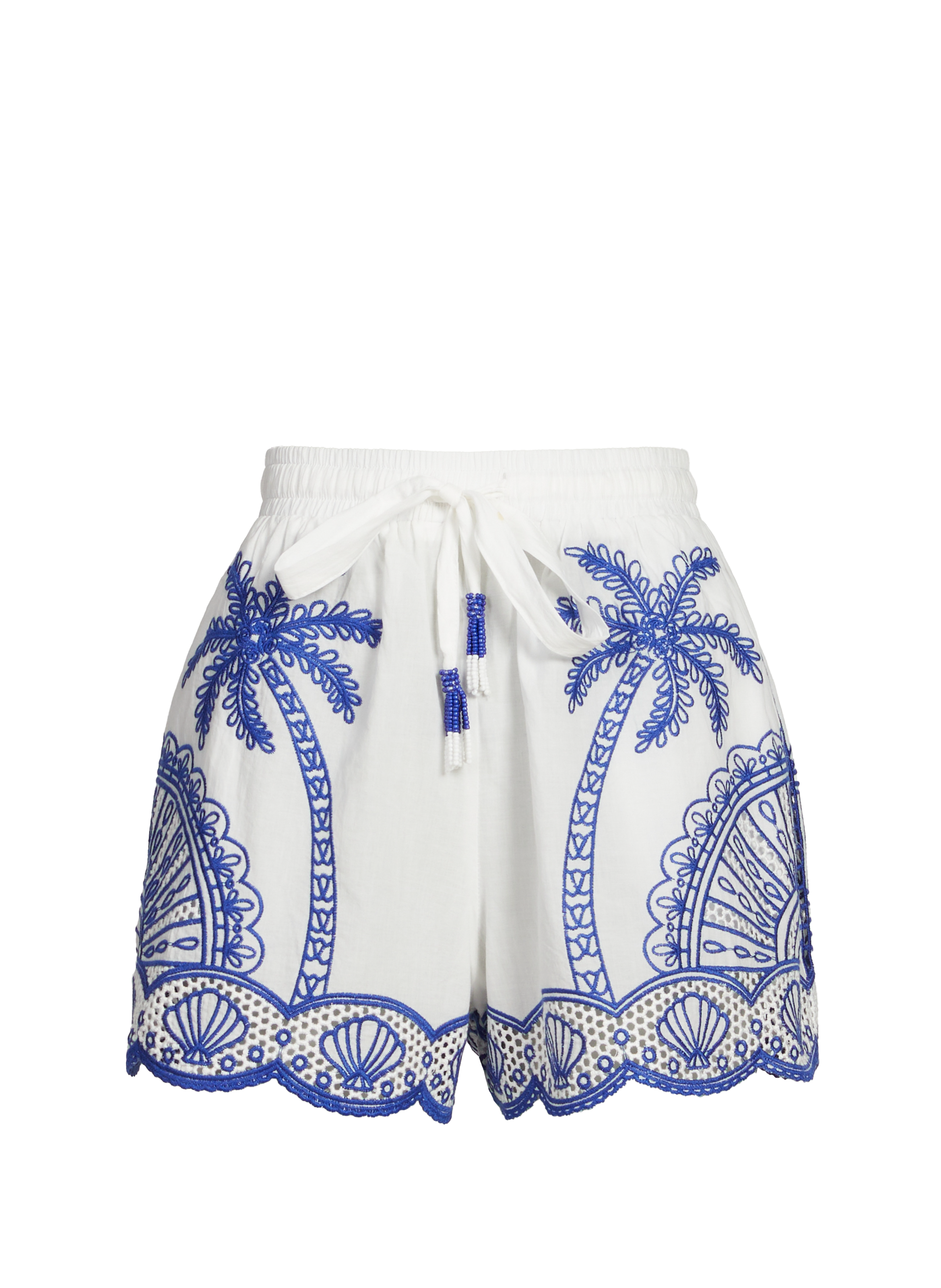 Short ample Palmiers FARM RIO Blanc