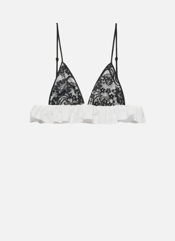 Bralette en dentelle Noir by PRADA PRADA Bralette en dentelle Noir