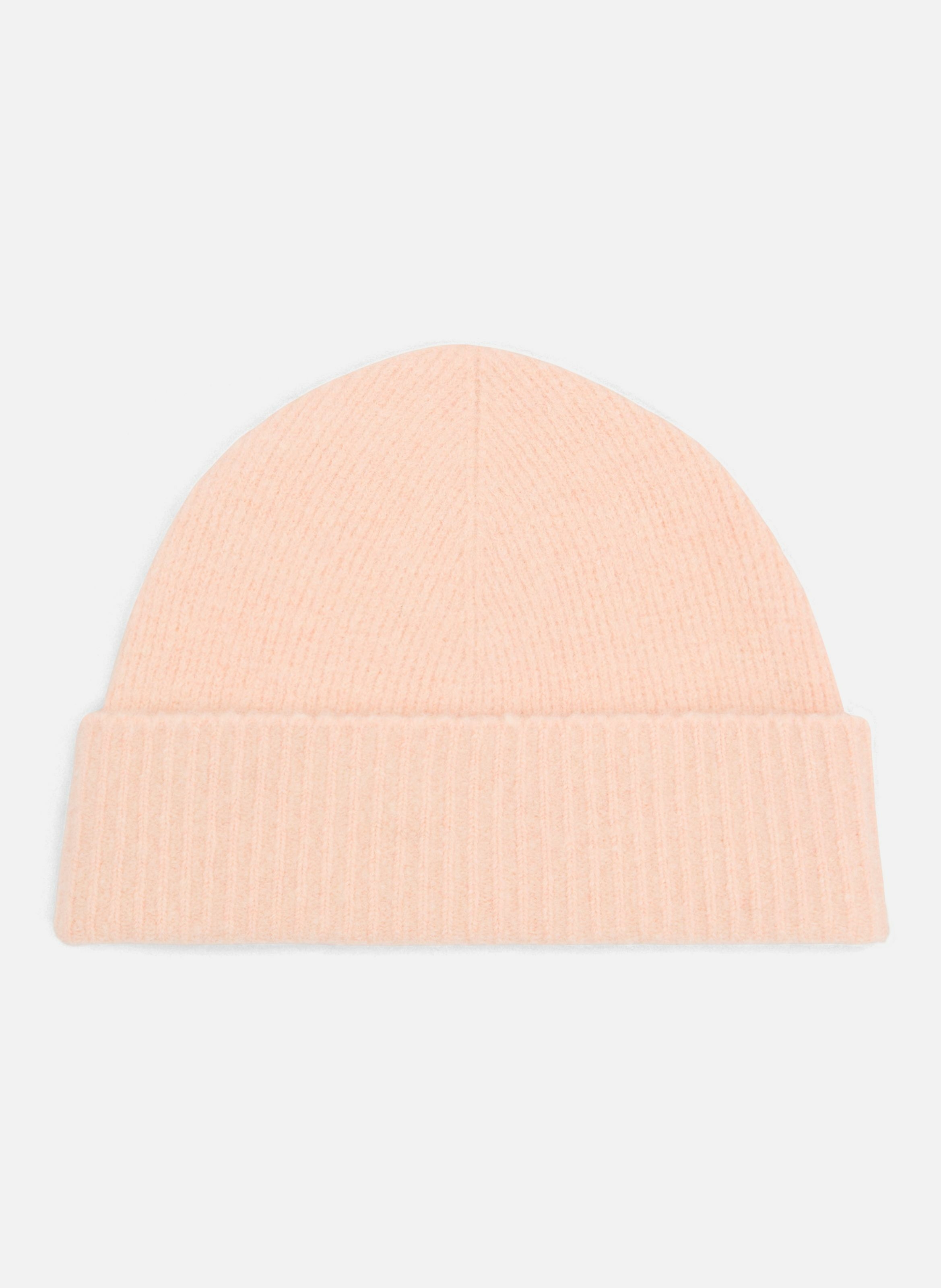 Bonnet ami de coeur en alpaga rayé unisexe AMI PARIS Rose