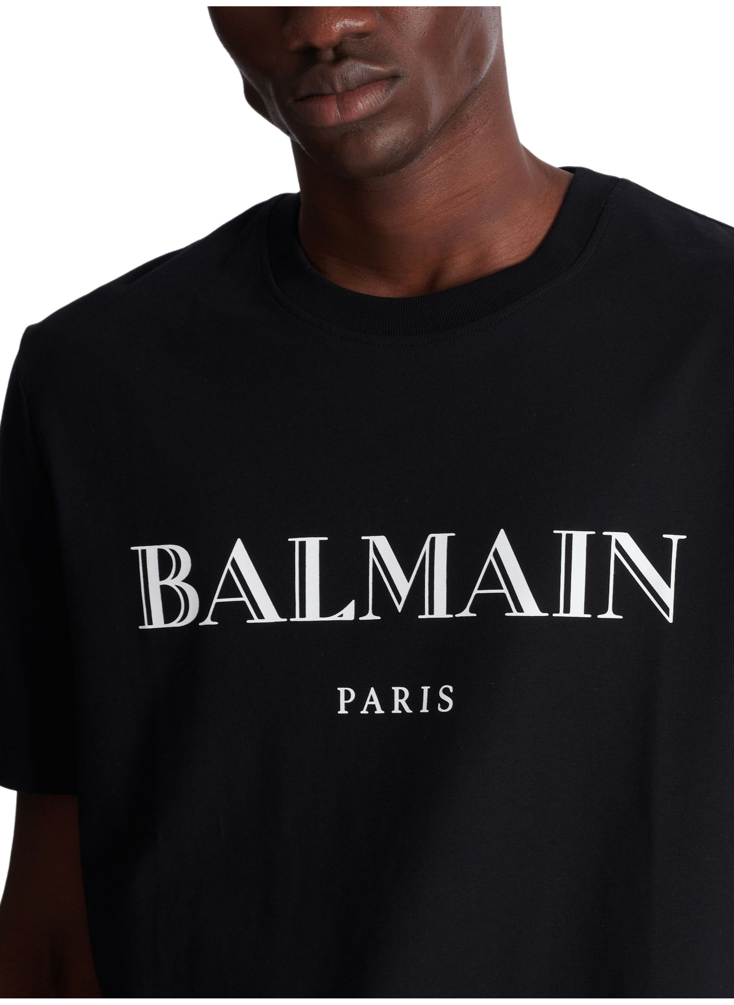 T-shirt avec imprimé balmain BALMAIN Noir