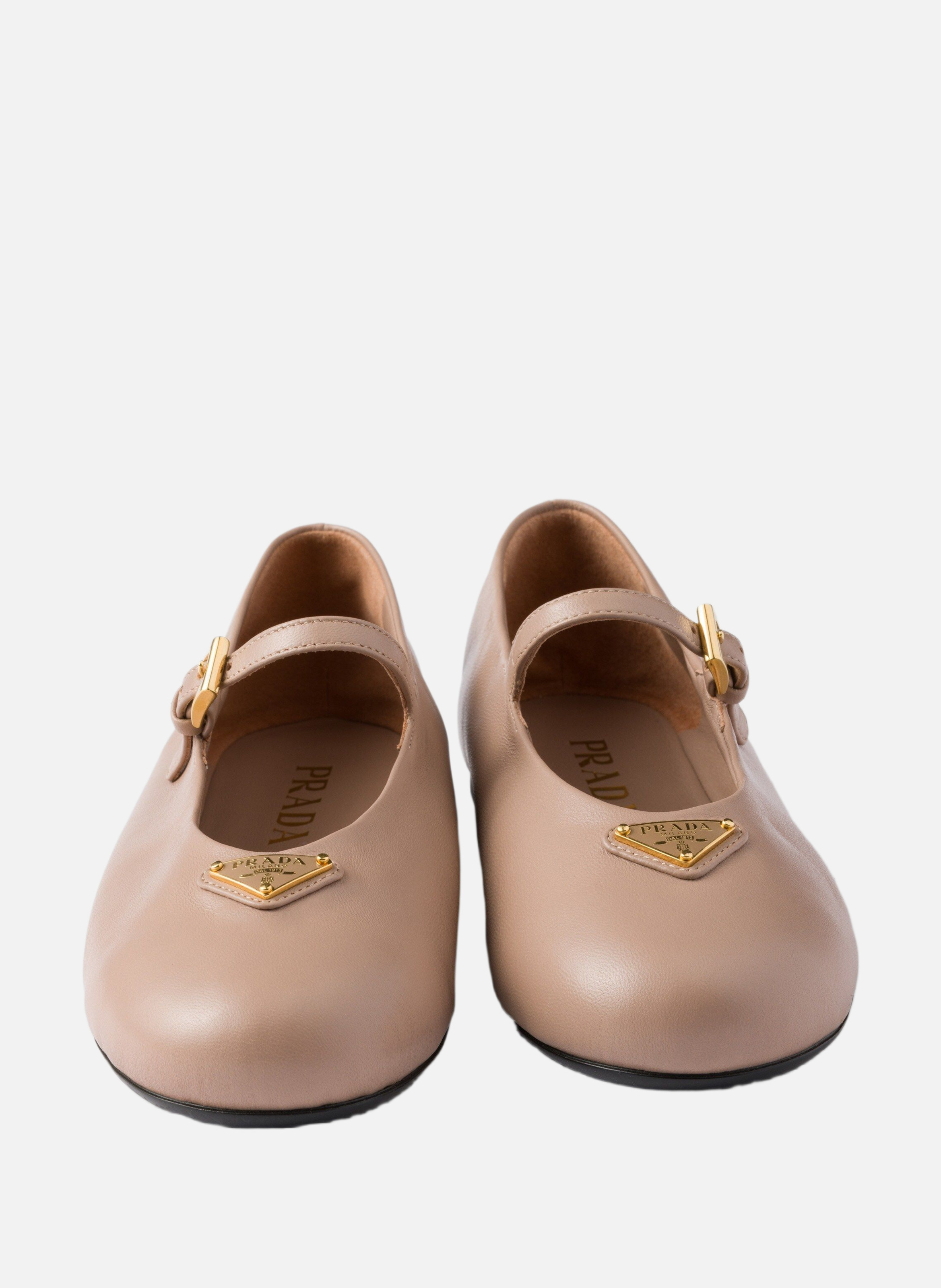 Ballerines en cuir nappa PRADA Rose