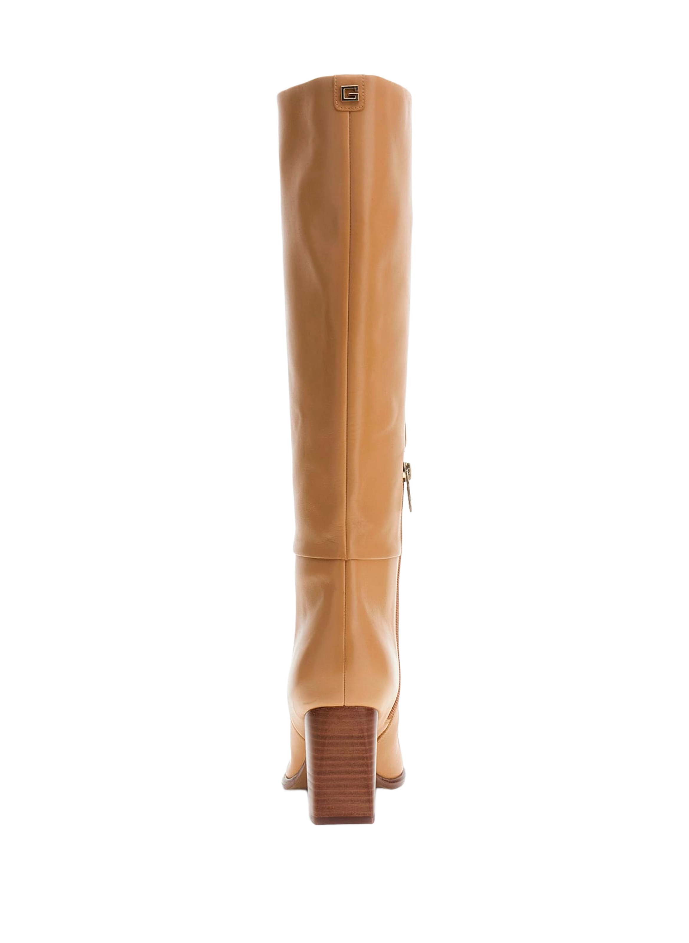 Bottes hautes Perinna en cuir GUESS Beige
