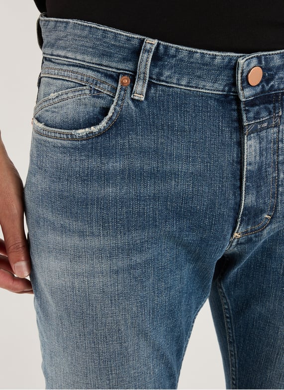 Jean slim en coton mélangé | Bleu by CLOSED Jean slim en coton mélangé Bleu
