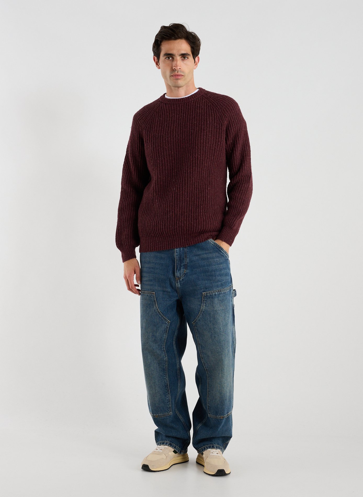Mixed wool sweatshirt TIMBERLAND Red