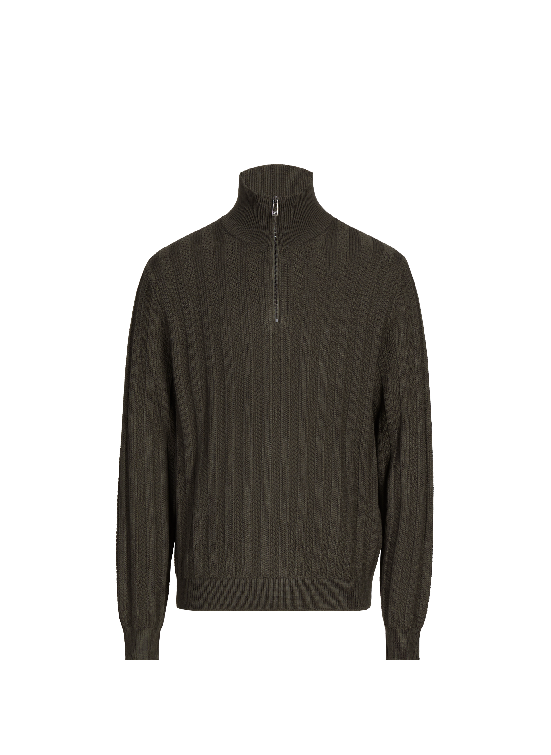 Wool blend zip-up sweater ARMANI EXCHANGE Green