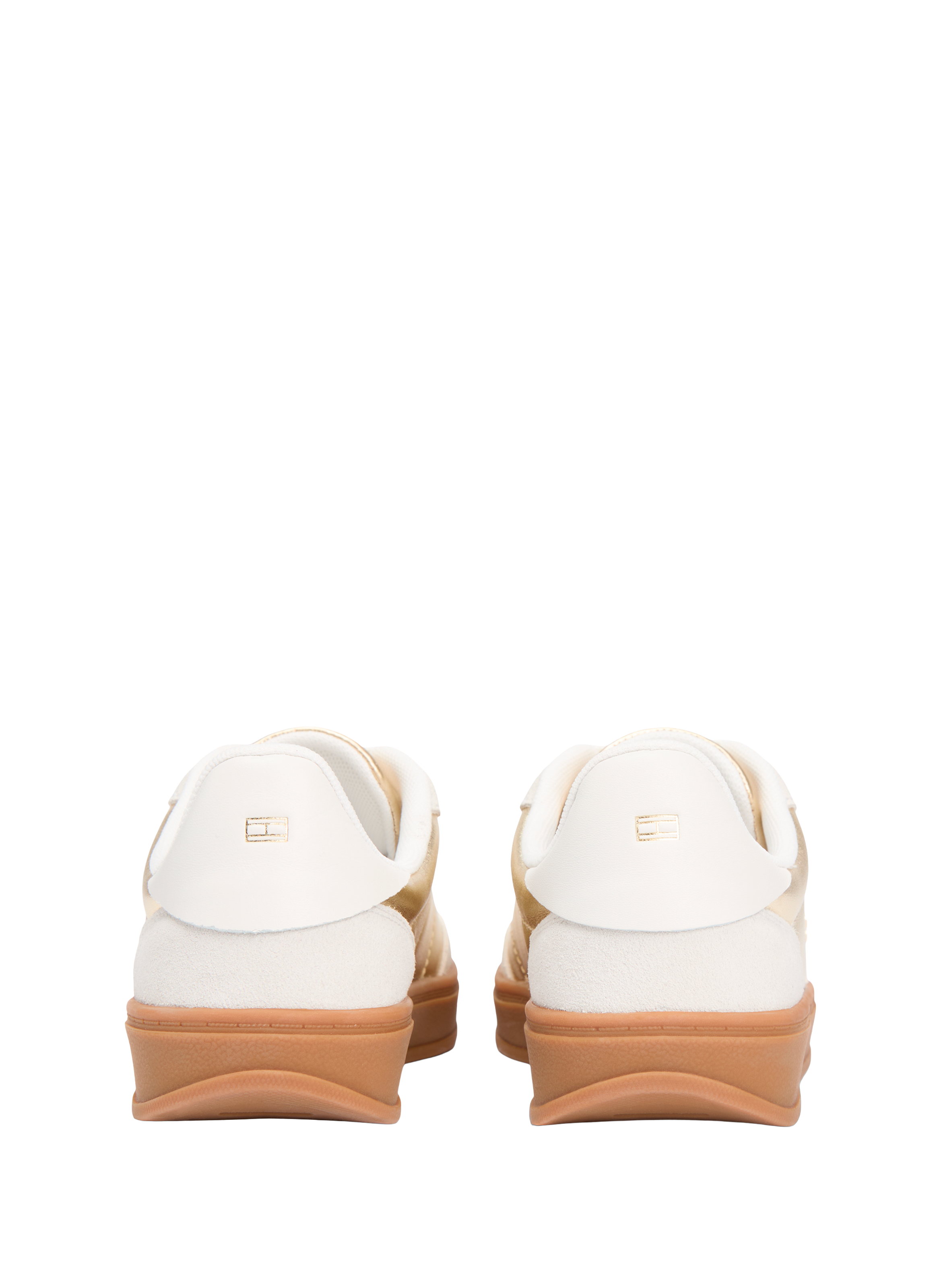 Low metallic lace-up sneakers TOMMY HILFIGER Golden