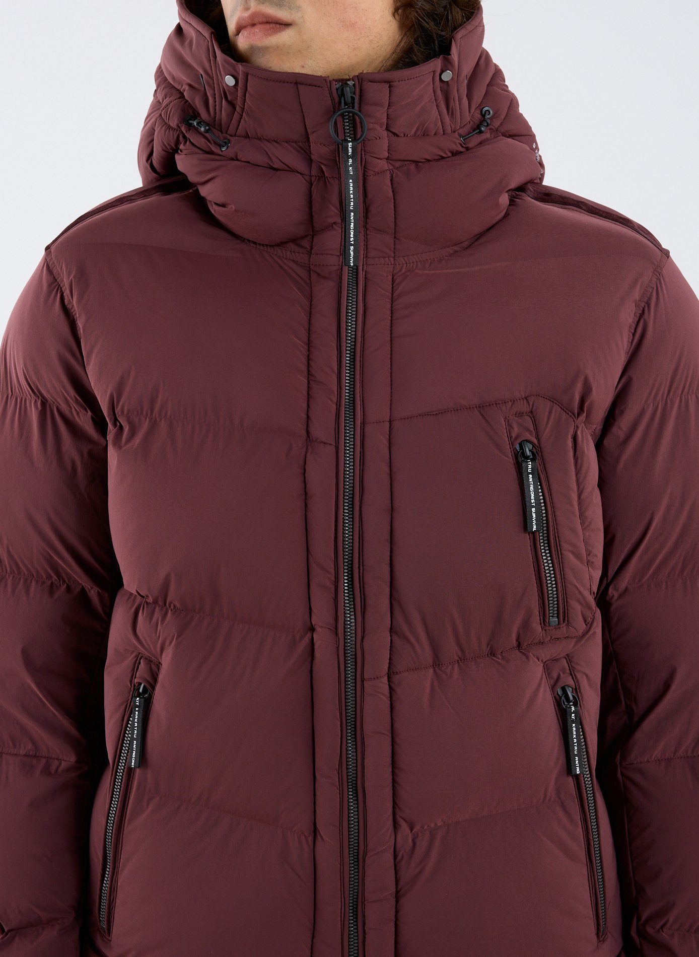 Doudoune matelassée à capuche Rouge