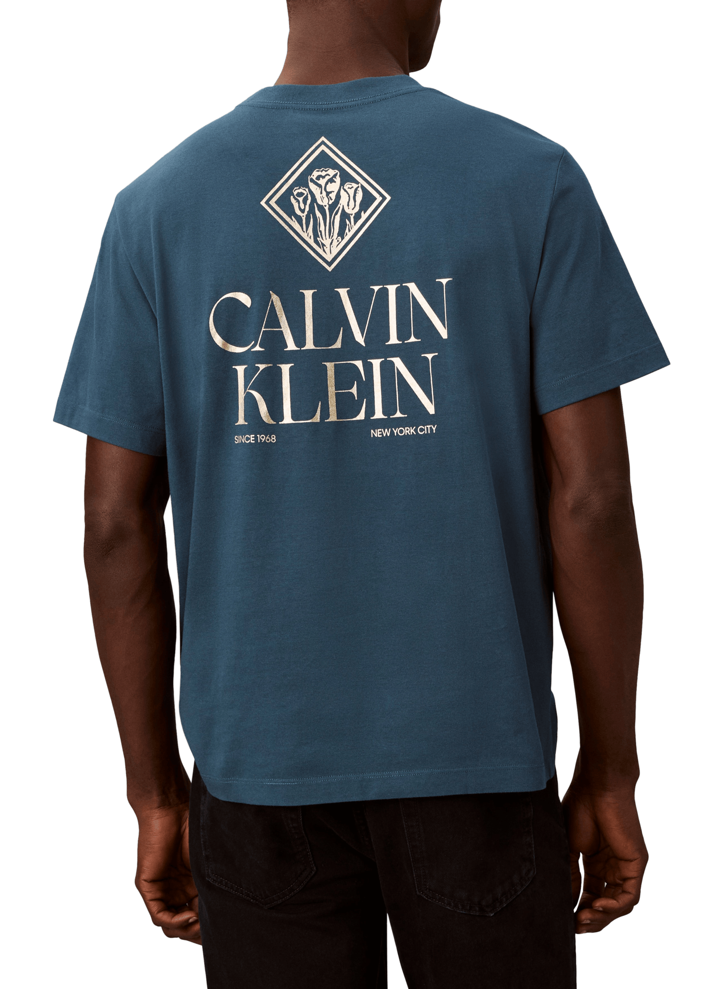 Cotton Logo T-shirt CALVIN KLEIN Blue
