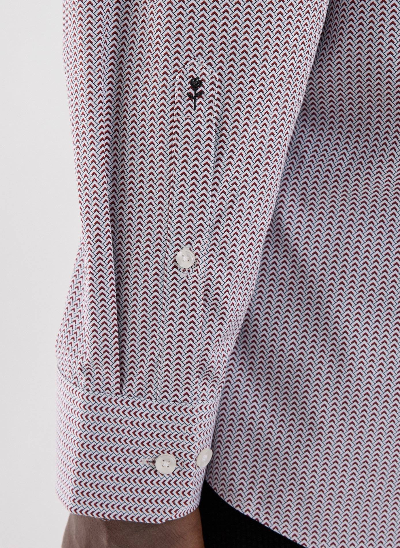 Chemise à motif en coton SEIDENSTICKER Rouge