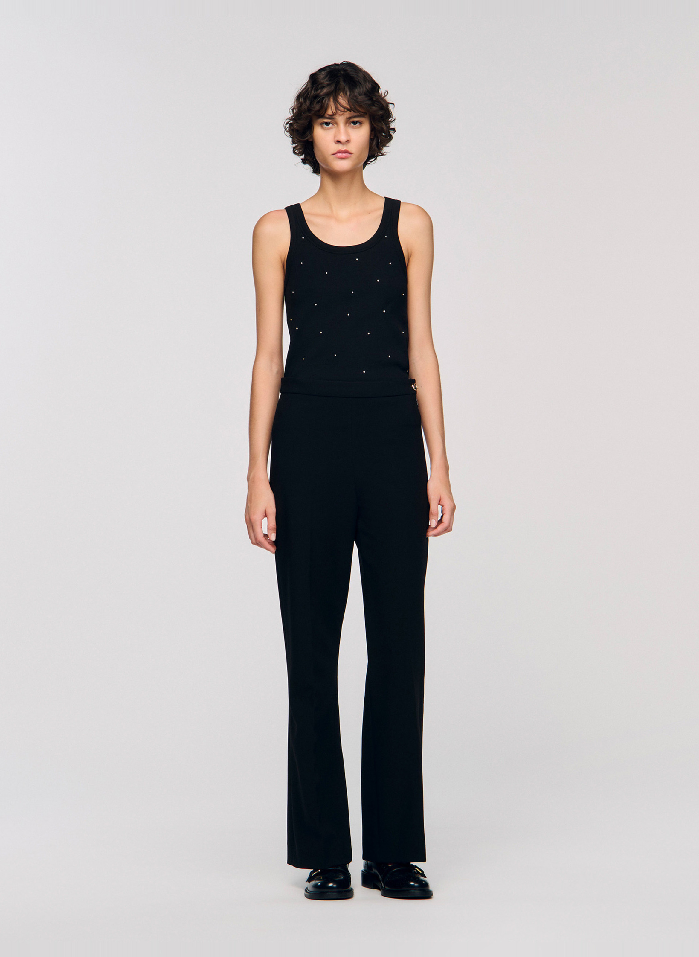 Pantalon flare SANDRO Noir