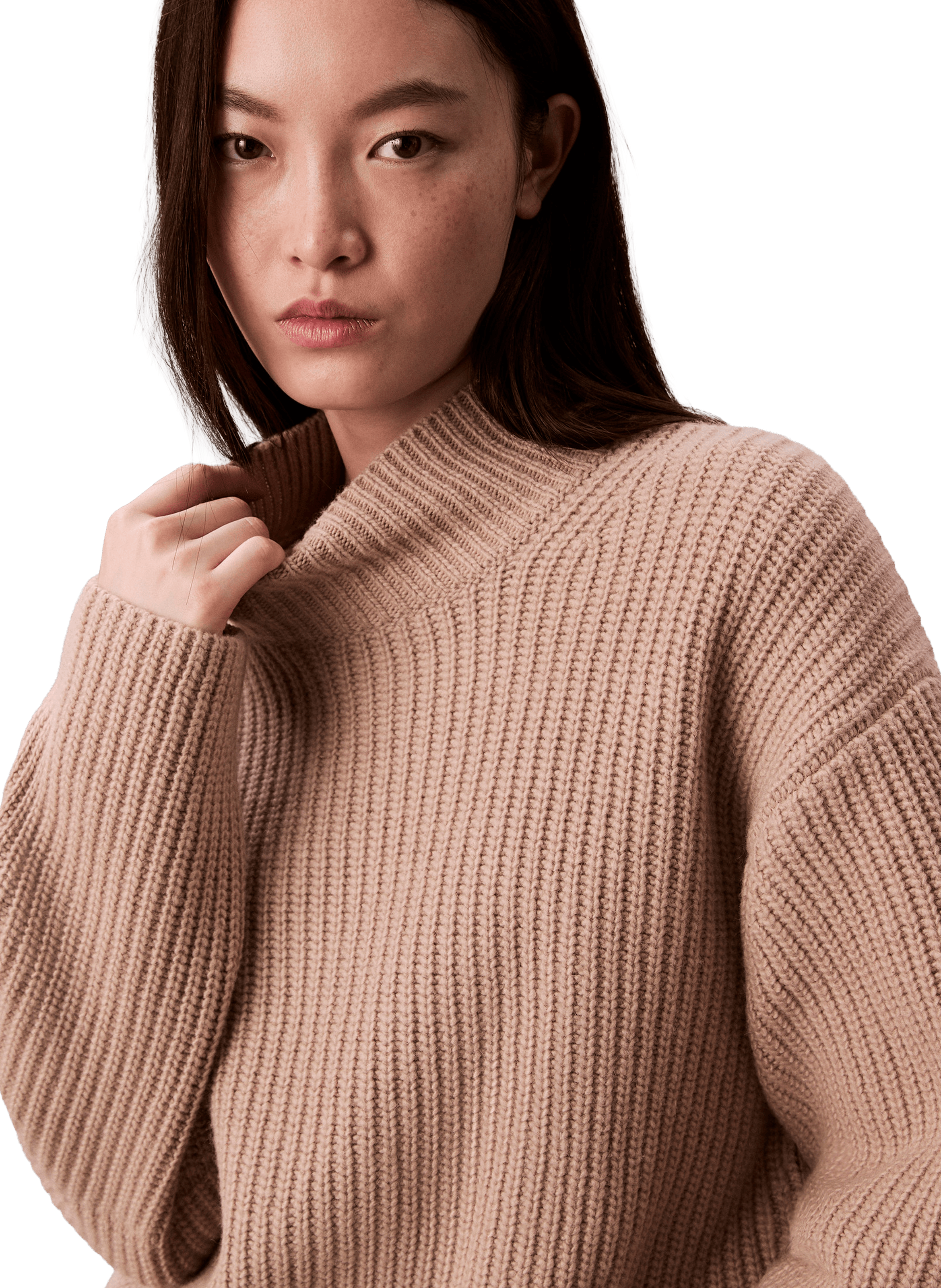 Turtleneck jumper CALVIN KLEIN Beige