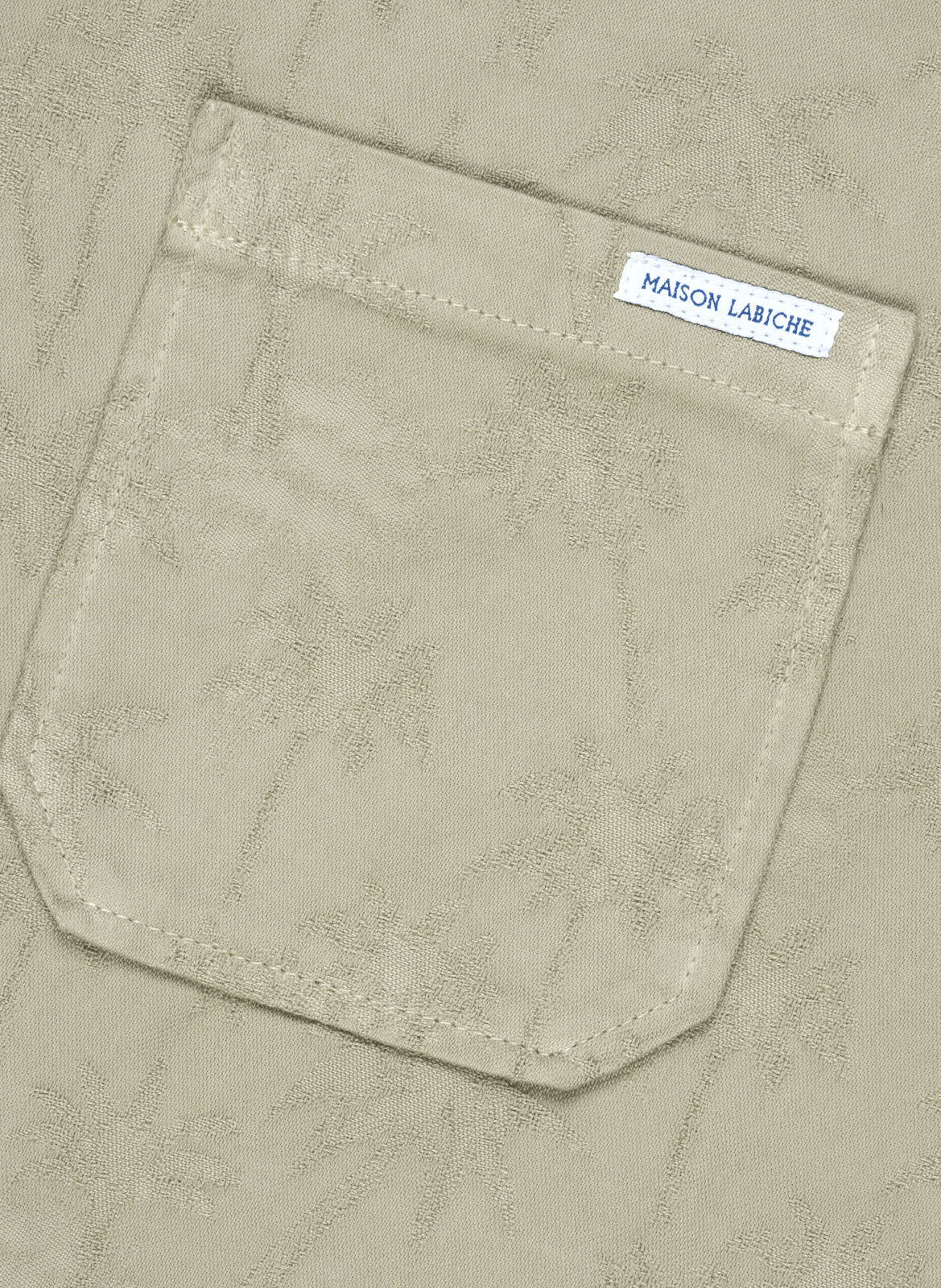 Chemise Monge jacquard palmiers en coton MAISON LABICHE Beige