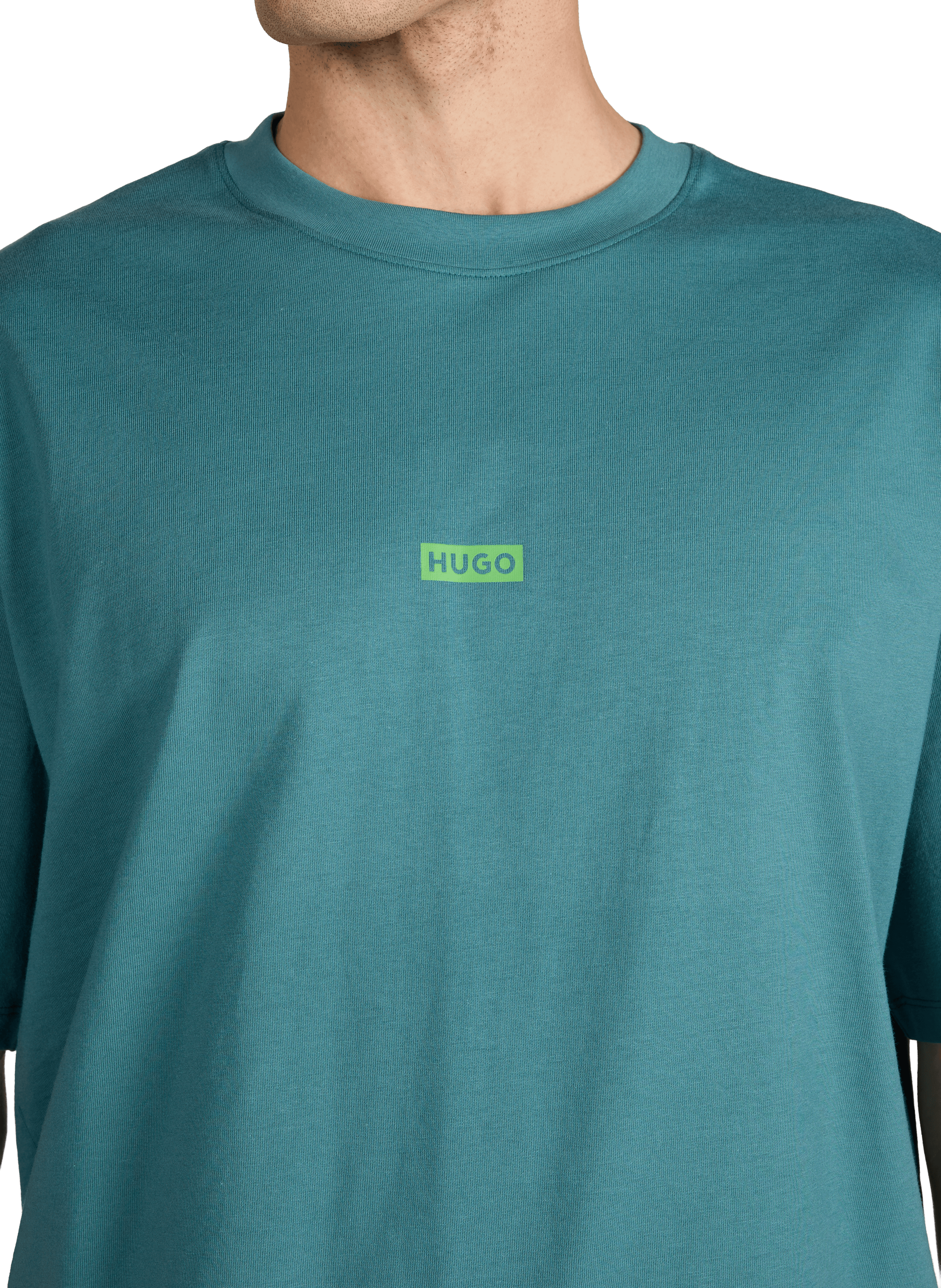 Short-sleeve printed cotton T-shirt  HUGO BLUE Blue