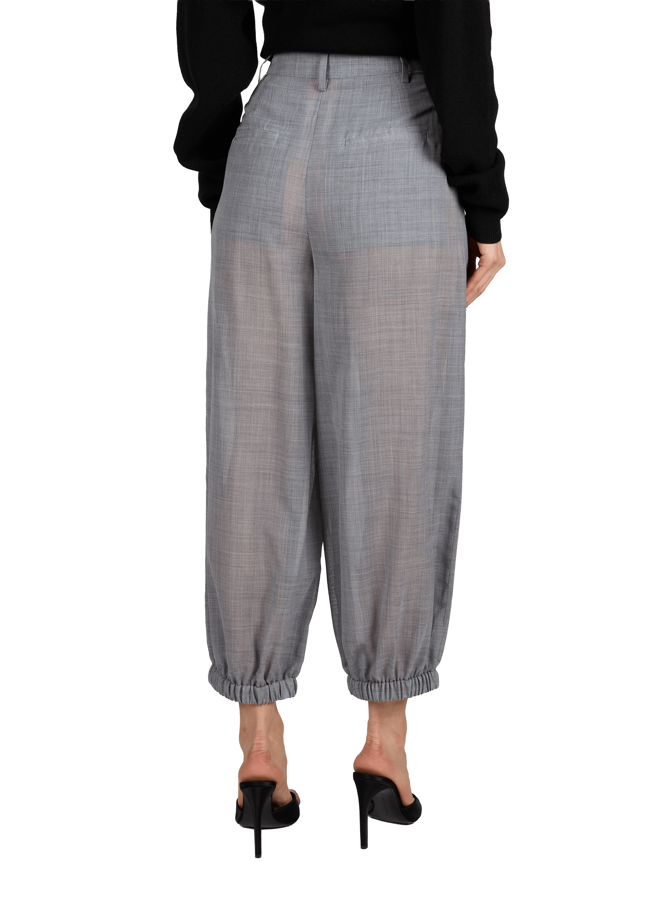 Mixed wool balloon pants TIBI Grey