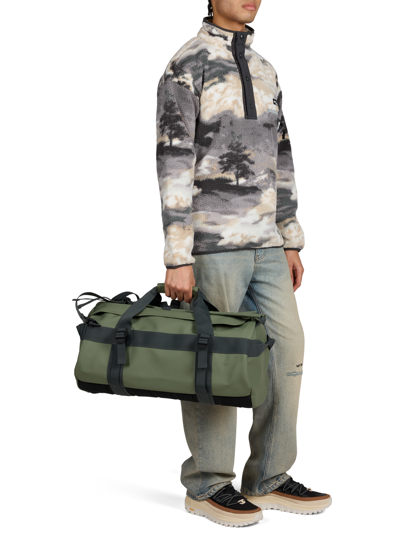 Jeans Wide Leg en coton MOUTY Bleu