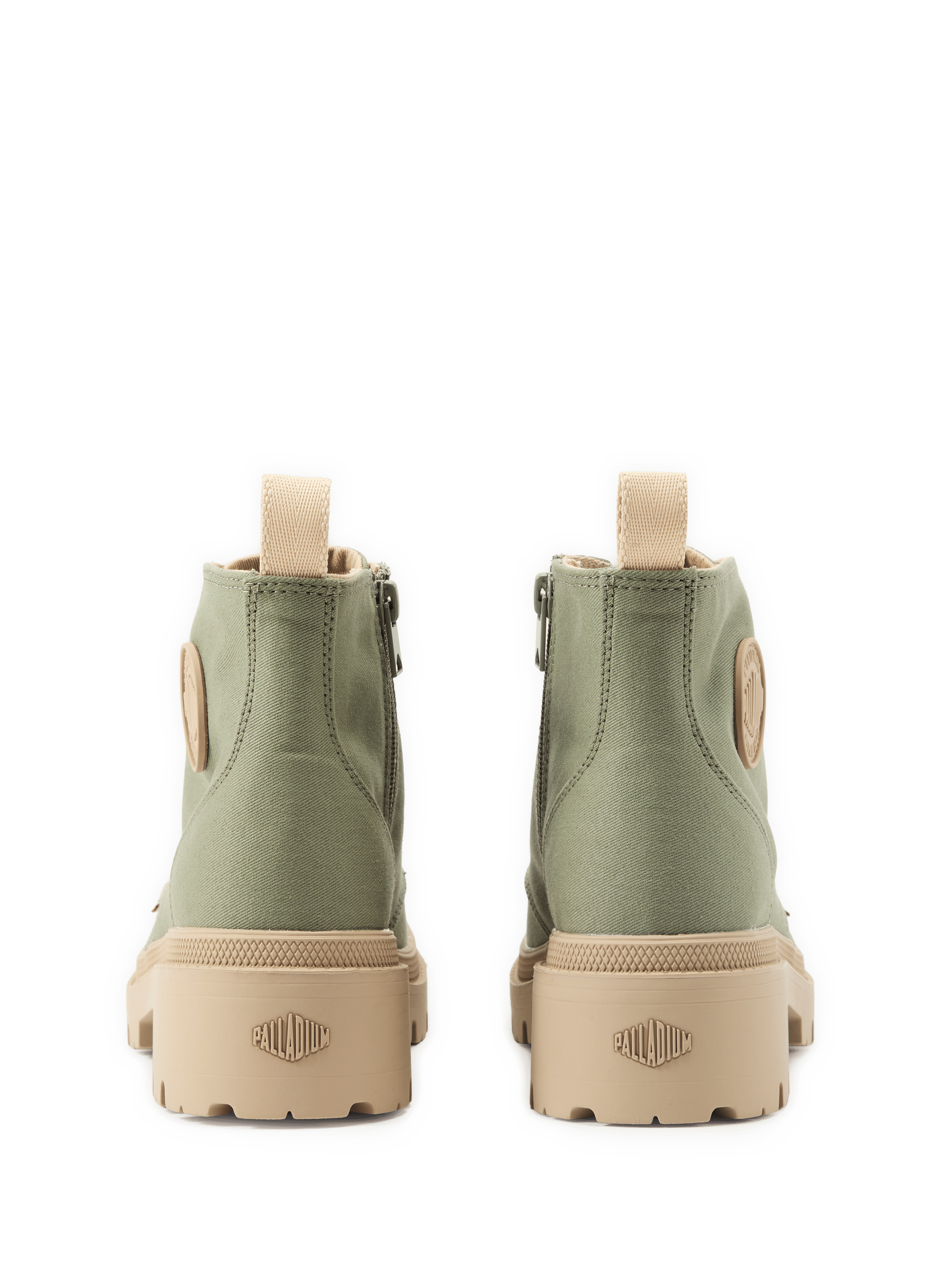 Boots unies en cuir PALLADIUM Kaki