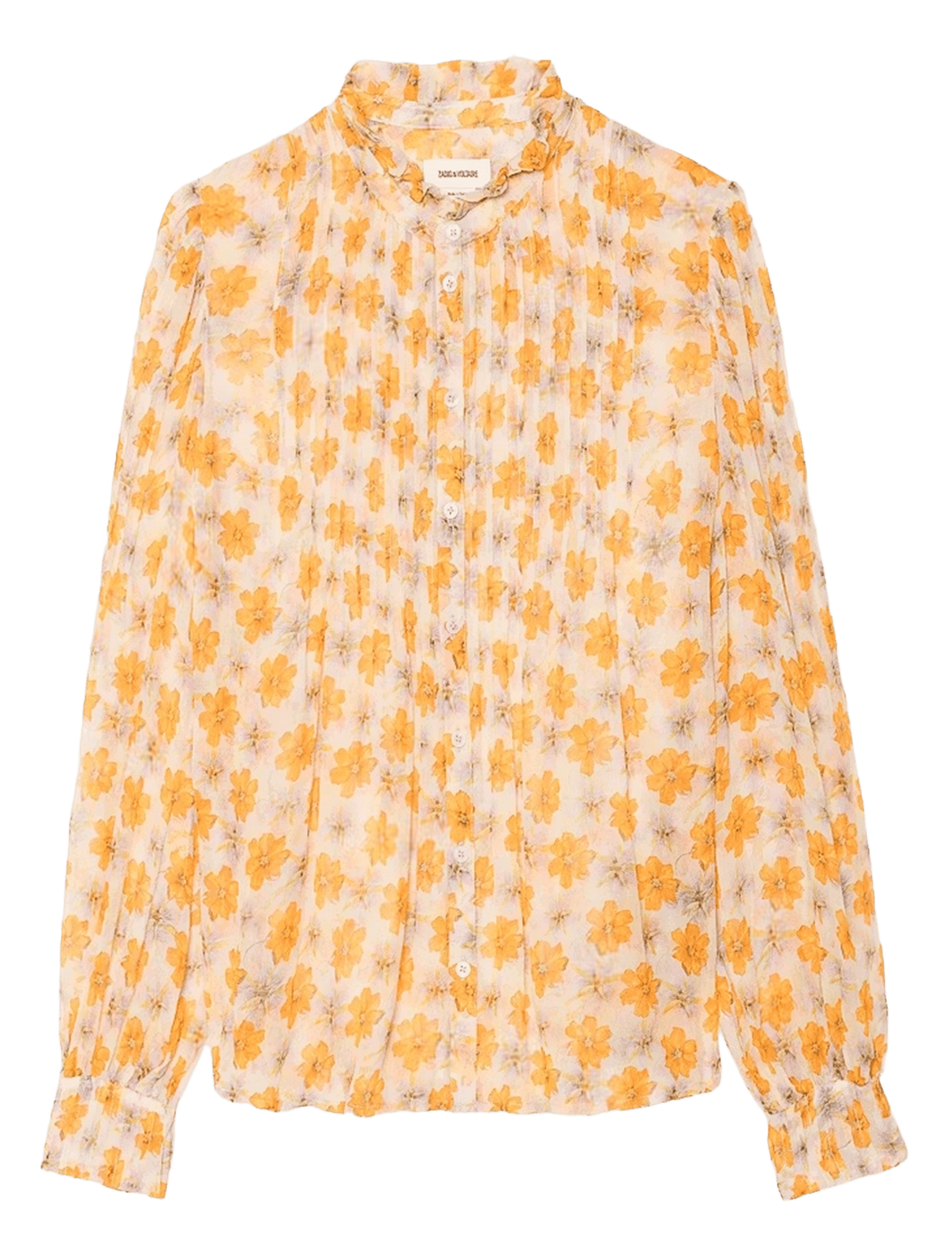 Chemise col rond imprimée timz ZADIG&VOLTAIRE Beige