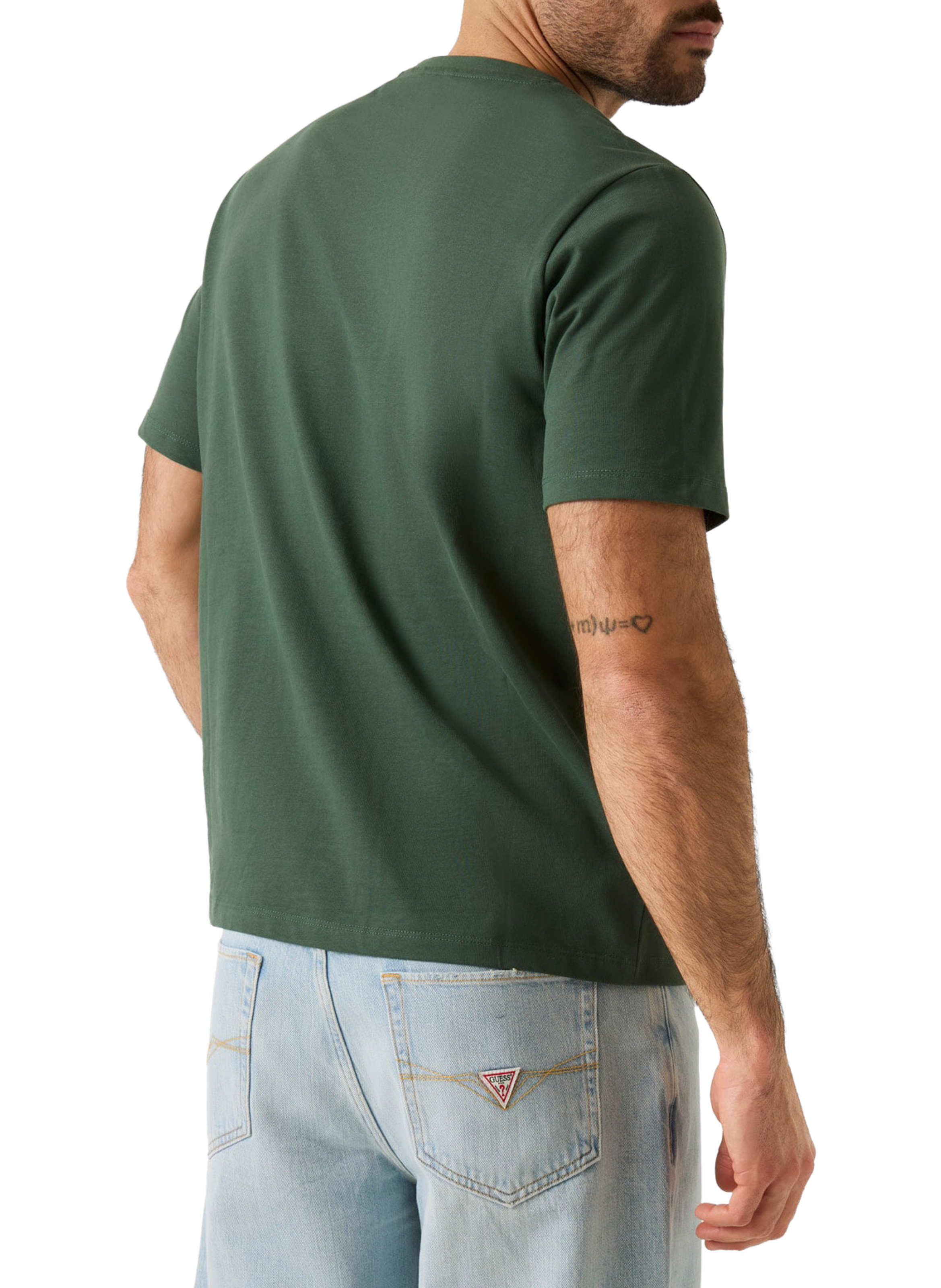 T-shirt à logo en coton  GUESS Vert