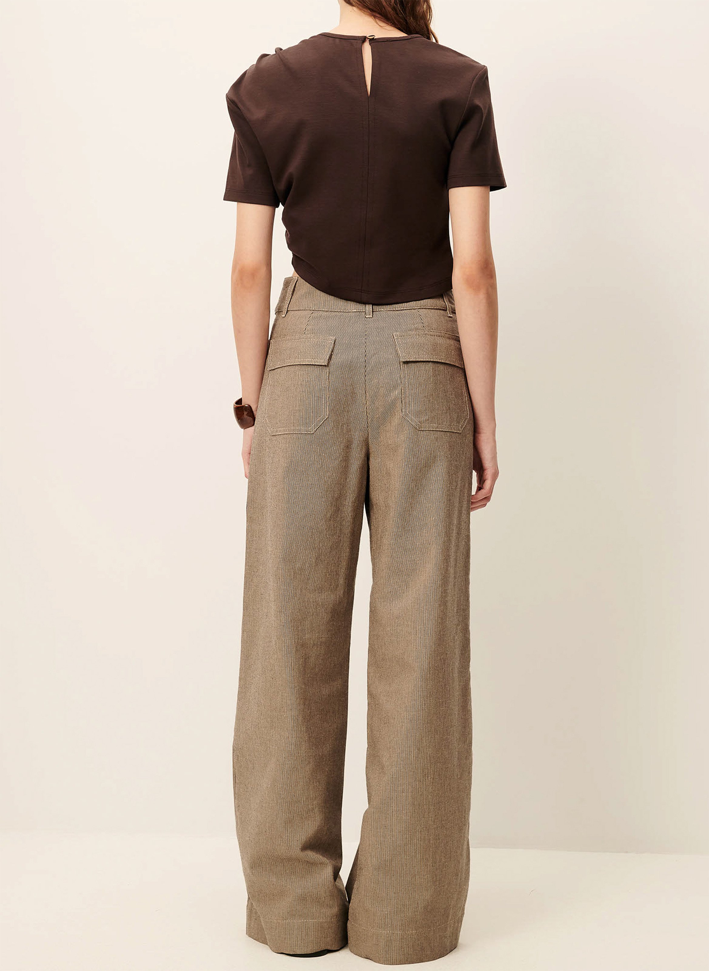 Pantalon large en coton manhaboo SESSUN Beige