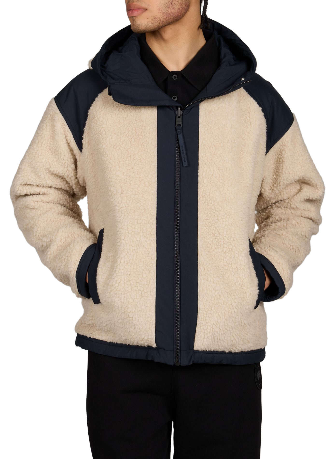 Veste réversible à capuche en laine mélangée CANADA GOOSE Marron