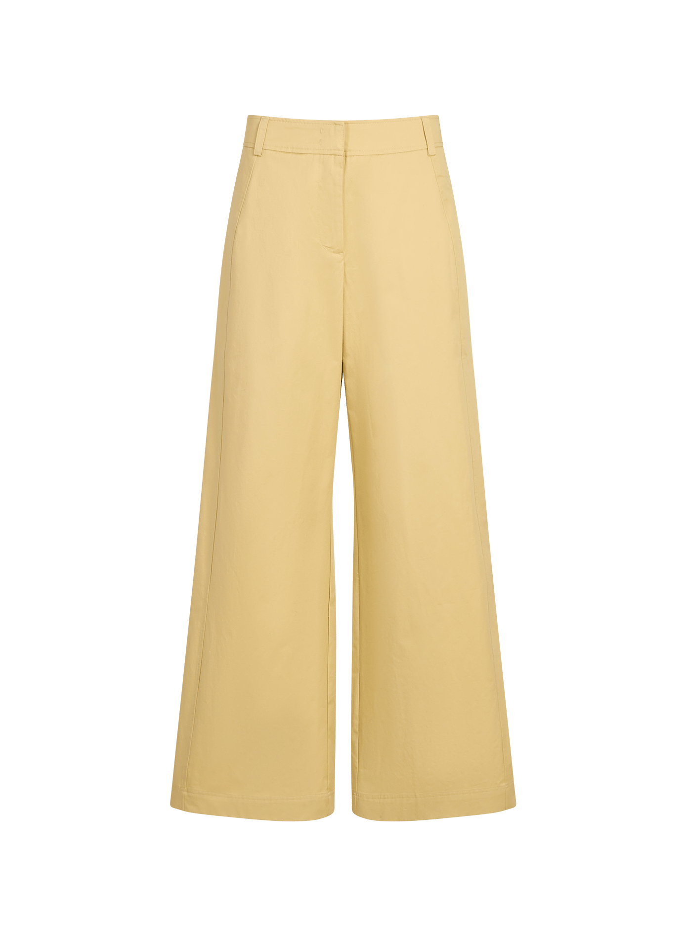 Pantalon barrel à taille mi-haute en coton ROUGE EDIT Jaune