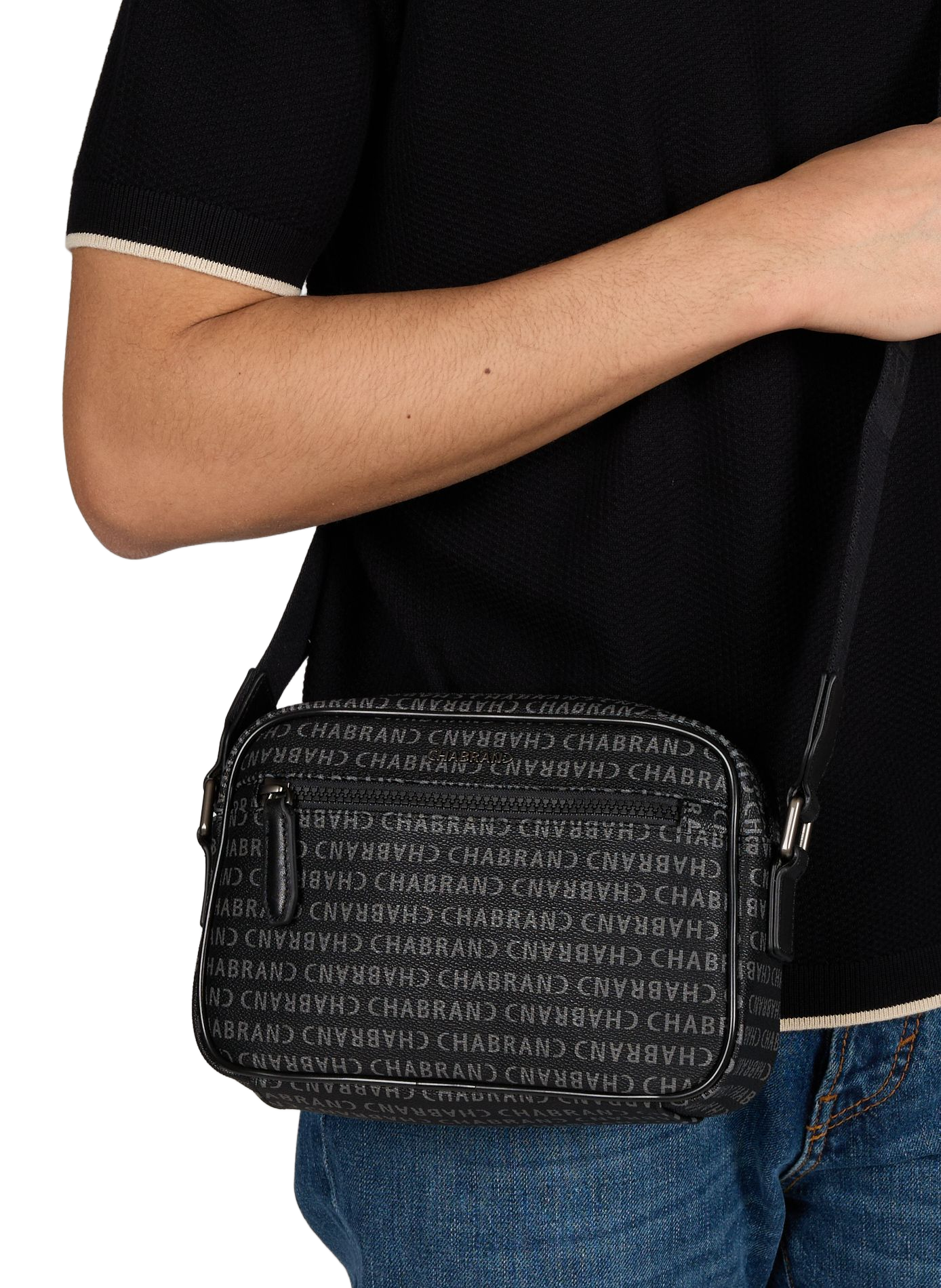 Monogram printed bag CHABRAND Black