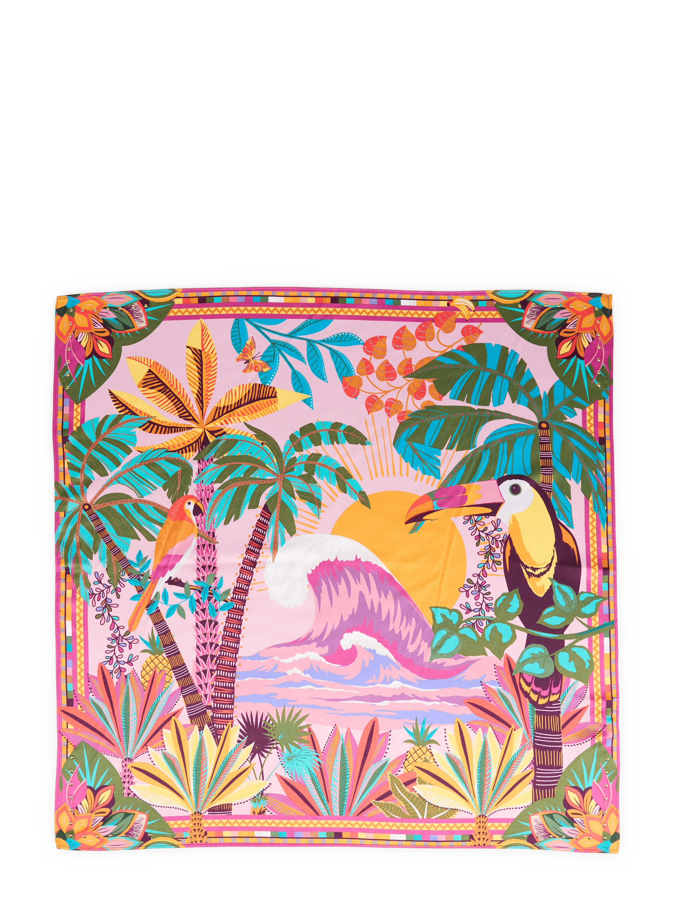 Foulard imprimé Hawaï WILD Rose