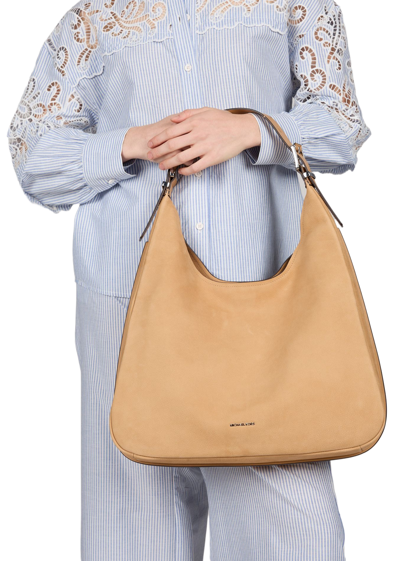 Leather baguette bag MICHAEL KORS Brown