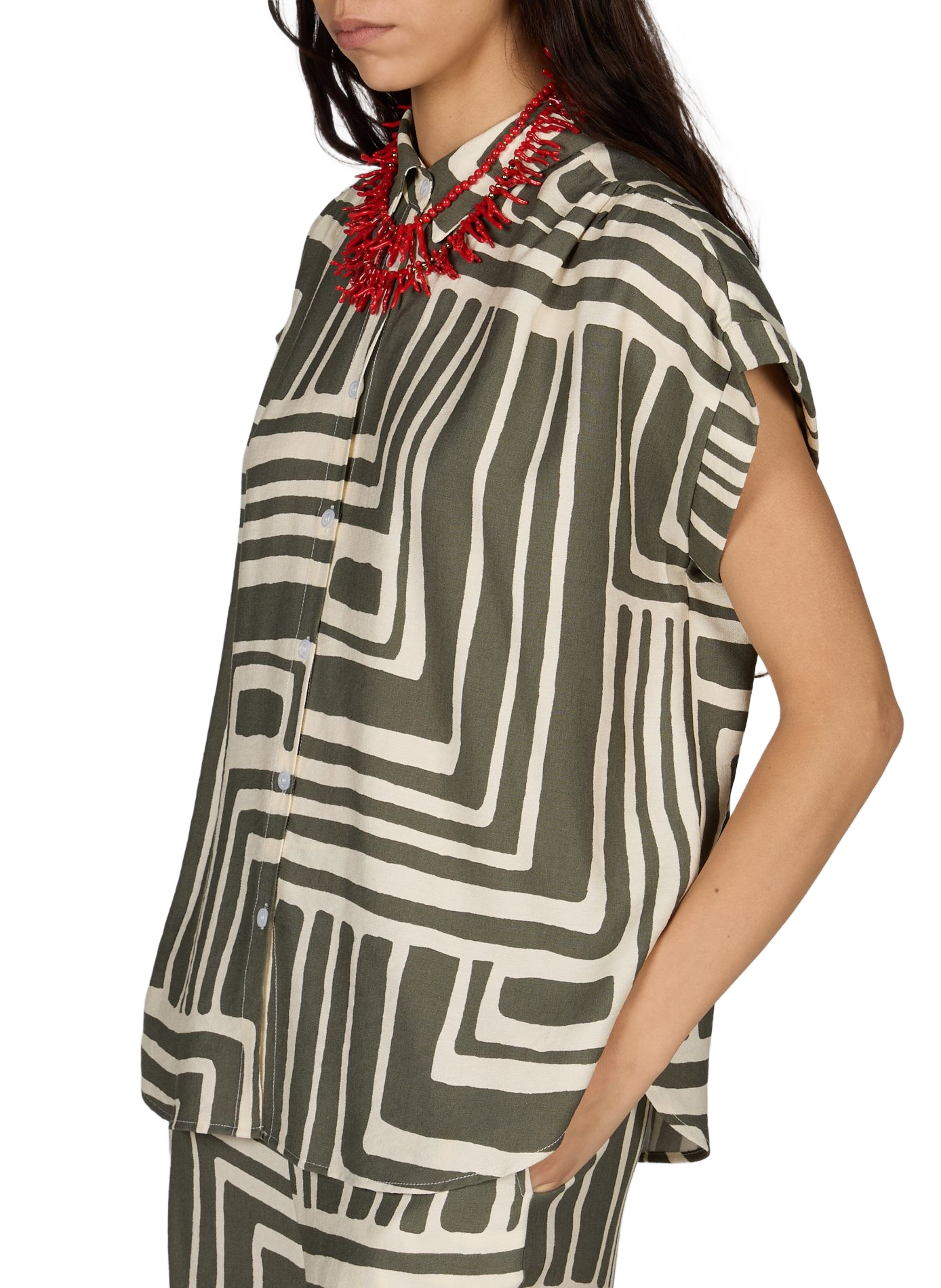 Short-sleeve printed shirt Laurence ARTLOVE