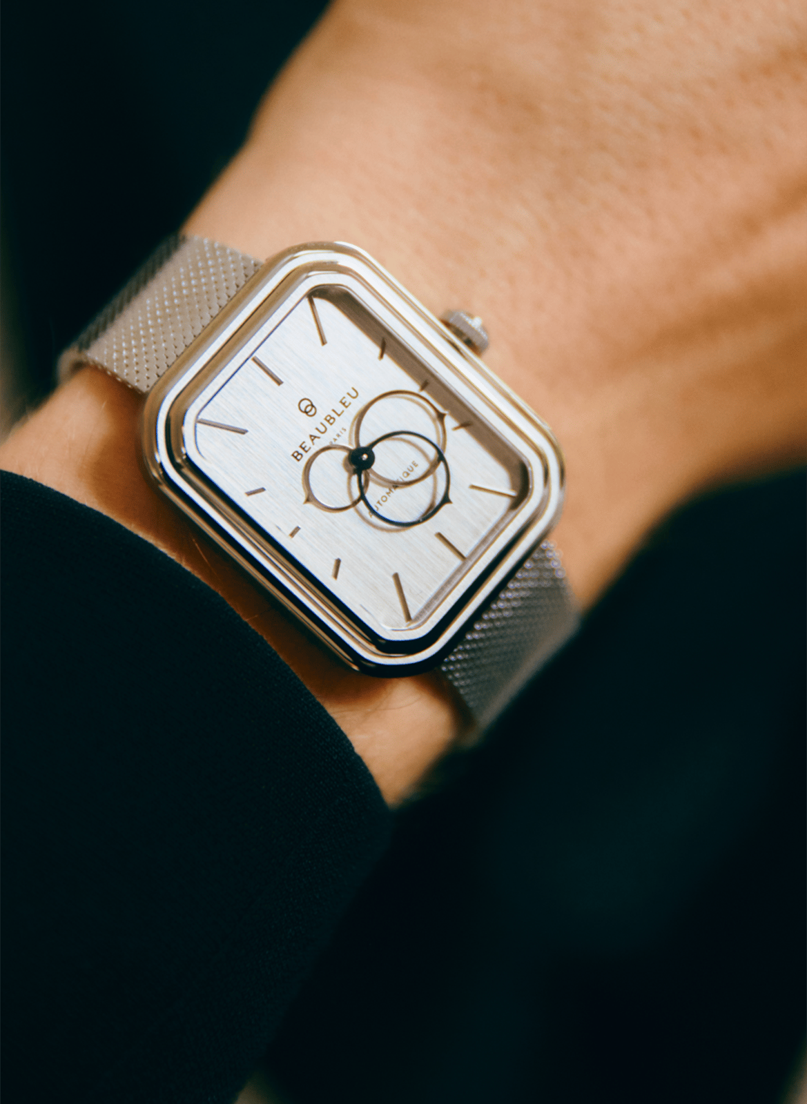Montre automatique Ecce Figura Vesperal en acier inoxydable BEAUBLEU Argent