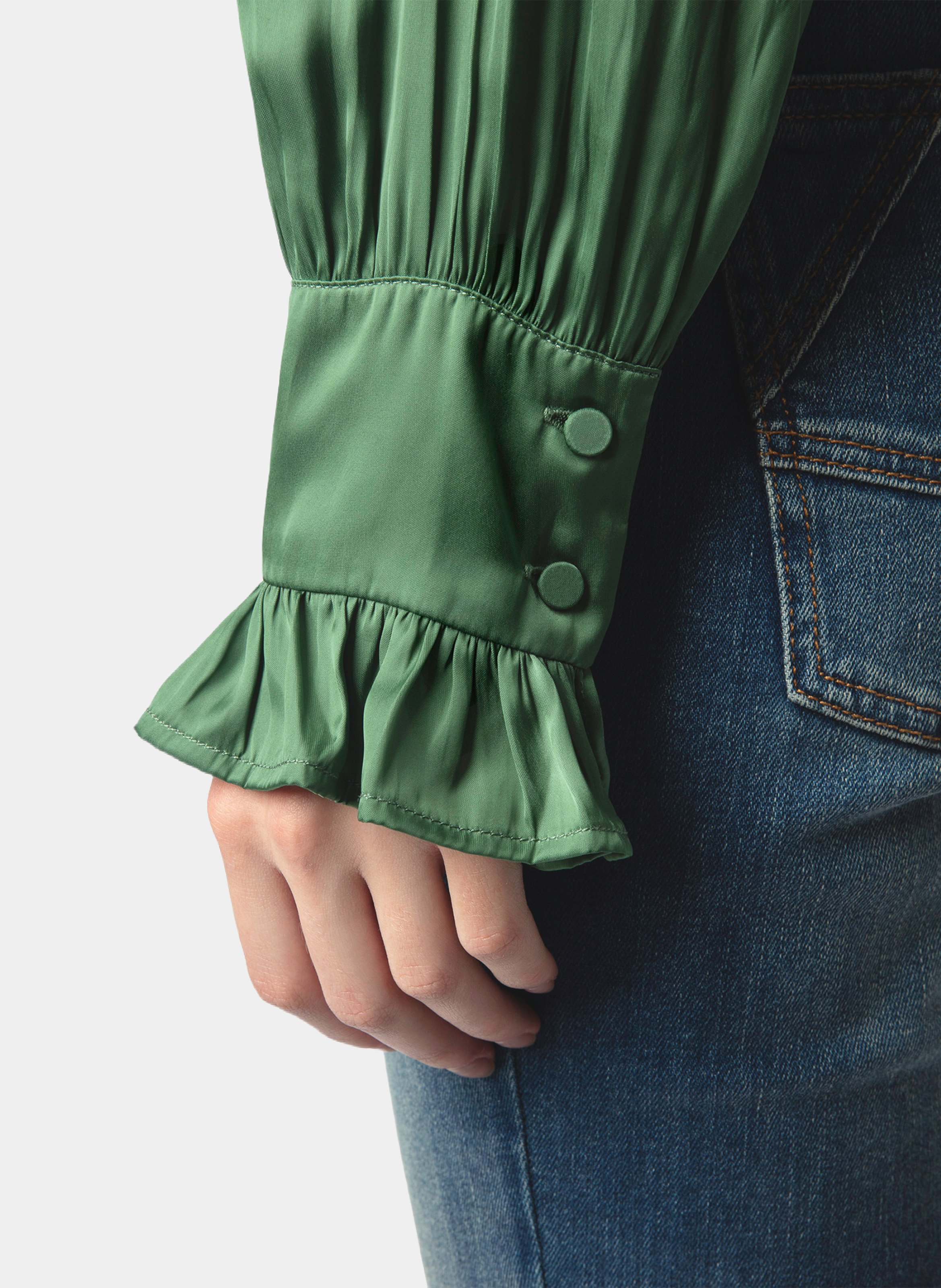 Chemise droite satinée thely ZADIG&VOLTAIRE Vert