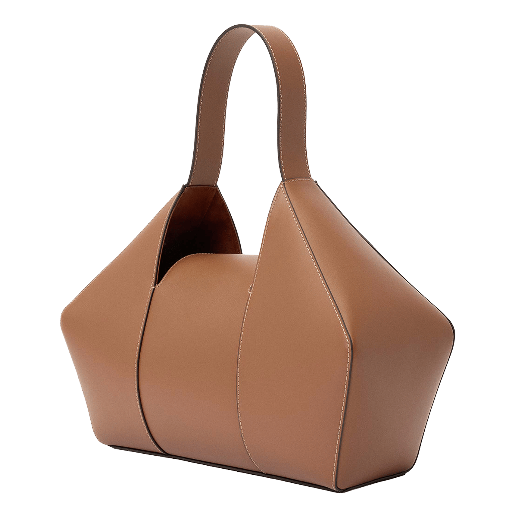 Sac cabas en cuir fractal SIMORRA Marron