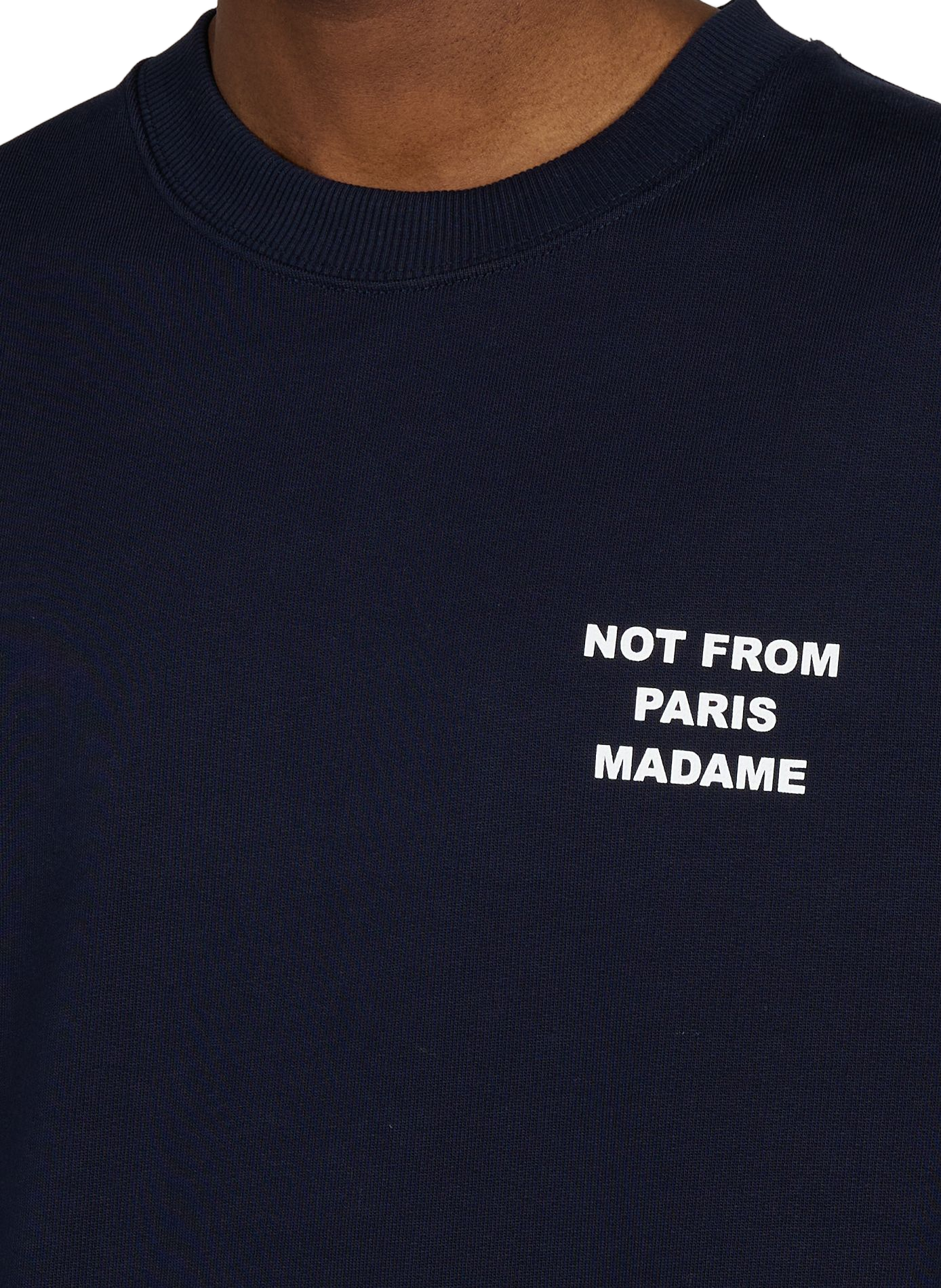 Slogan cotton sweatshirt DROLE DE MONSIEUR Blue
