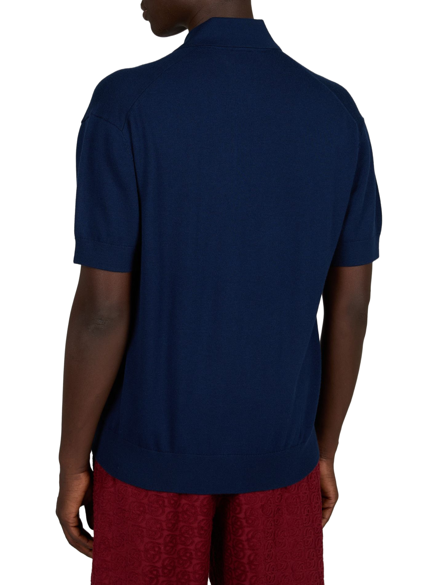 Straight knit polo DROLE DE MONSIEUR Blue
