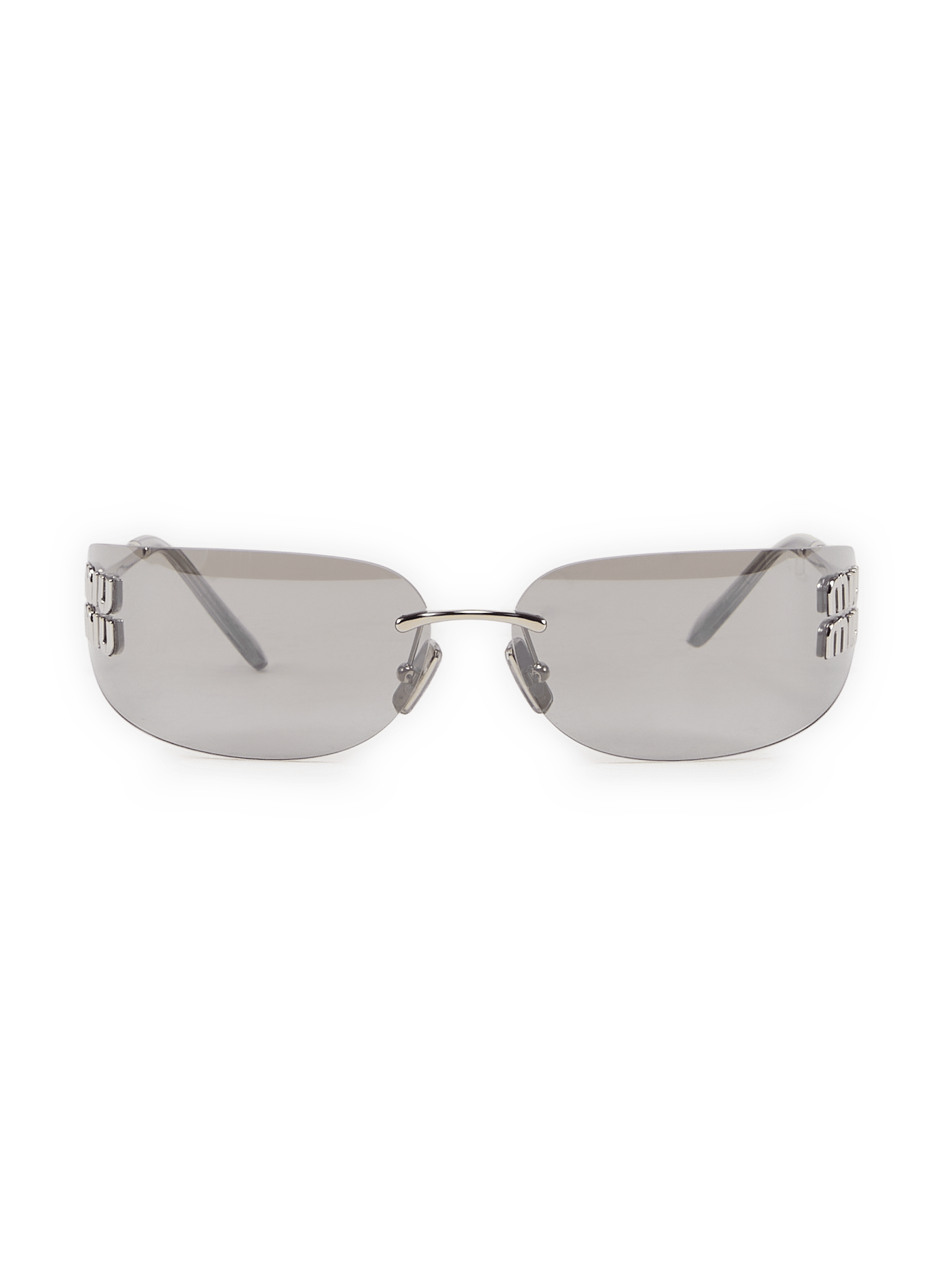 Lunettes de soleil métallisées MIU MIU Argent
