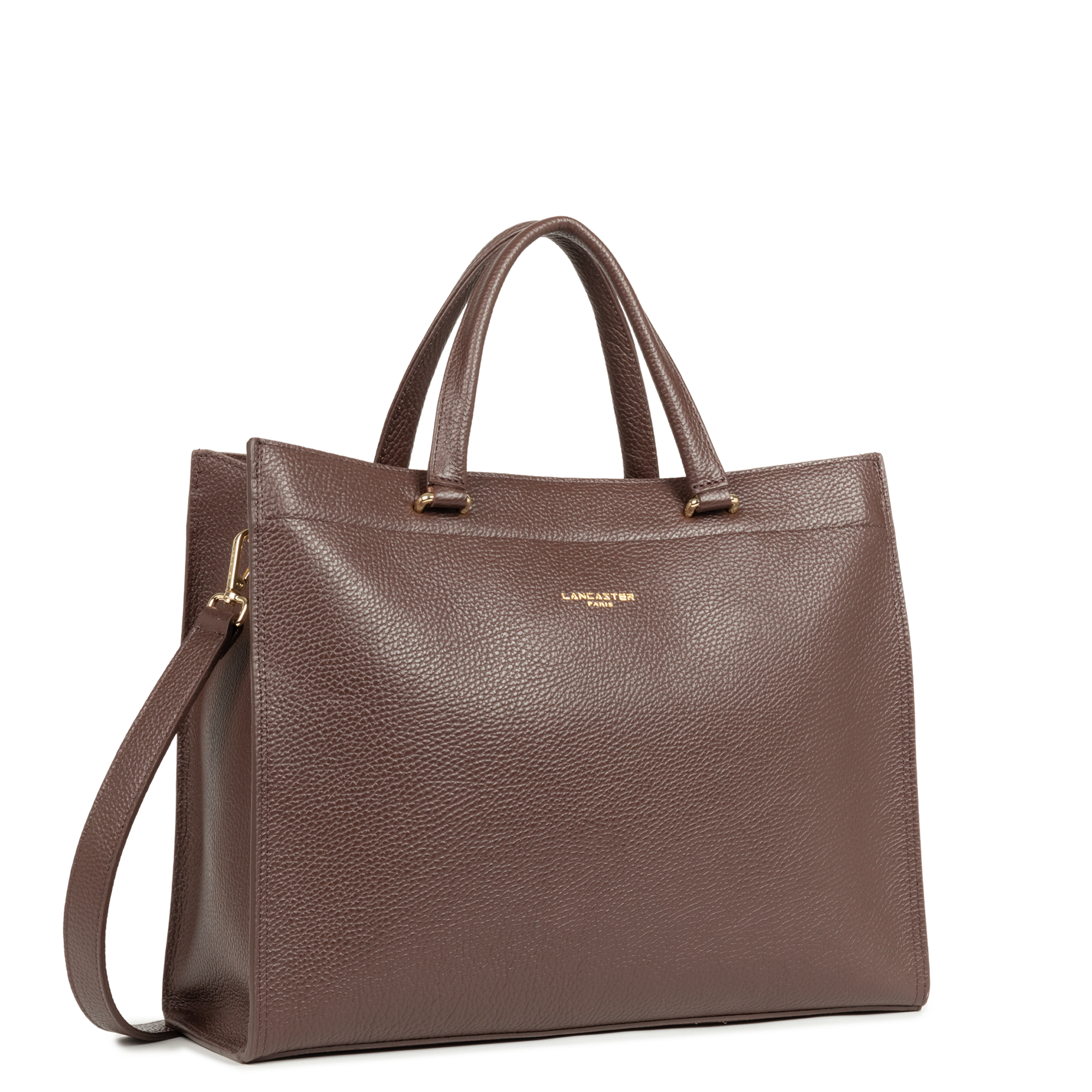 Grand sac cabas main - foulonné double daily | Marron LANCASTER Femme