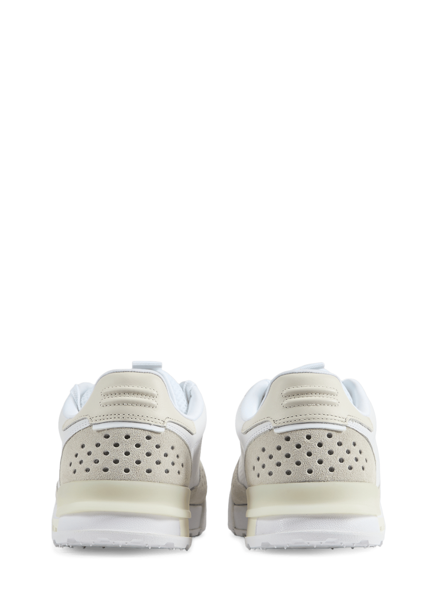 Mixed leather sneakers LACOSTE White