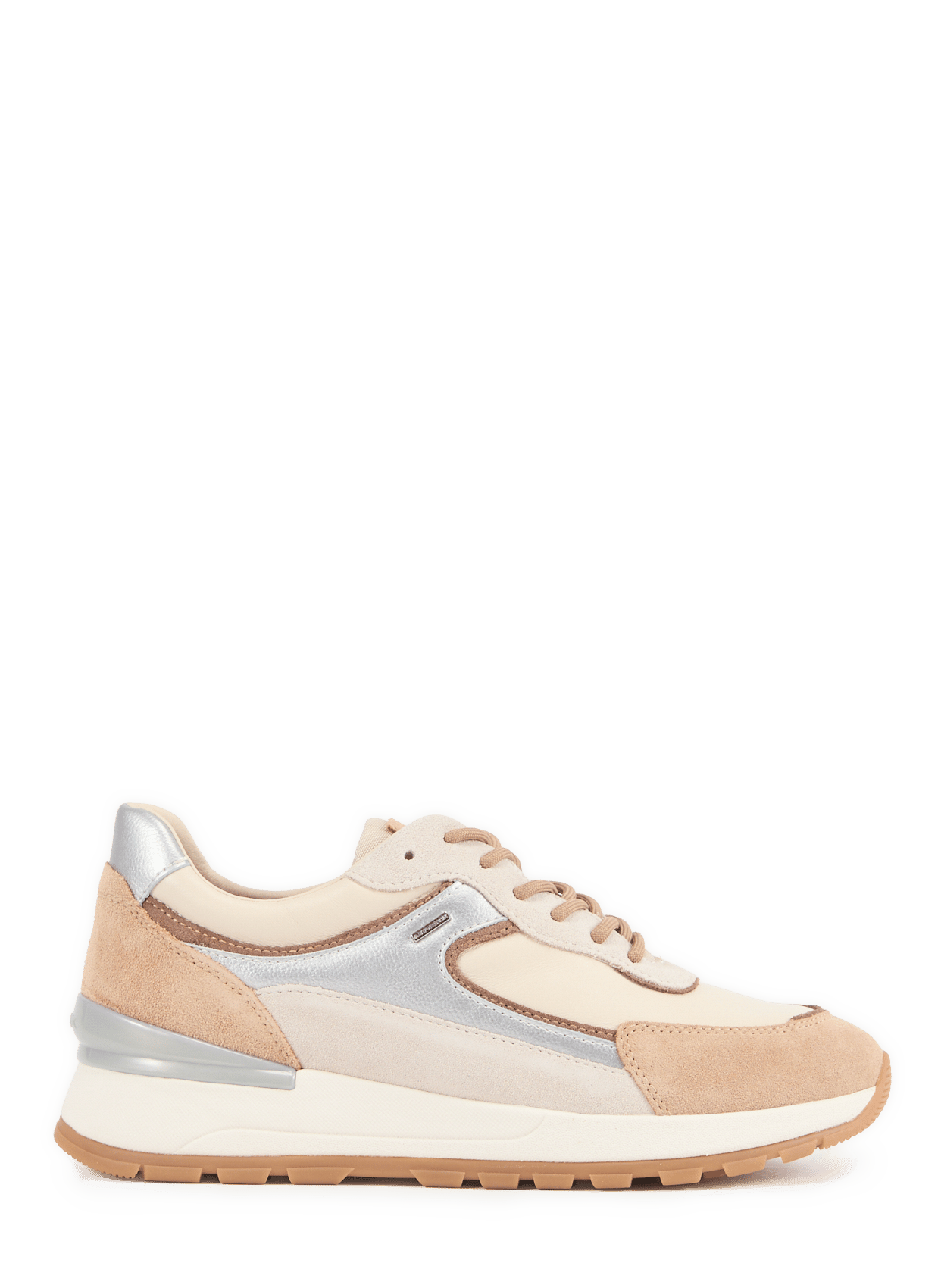 Mixed leather low-top sneakers GEOX Multicolour