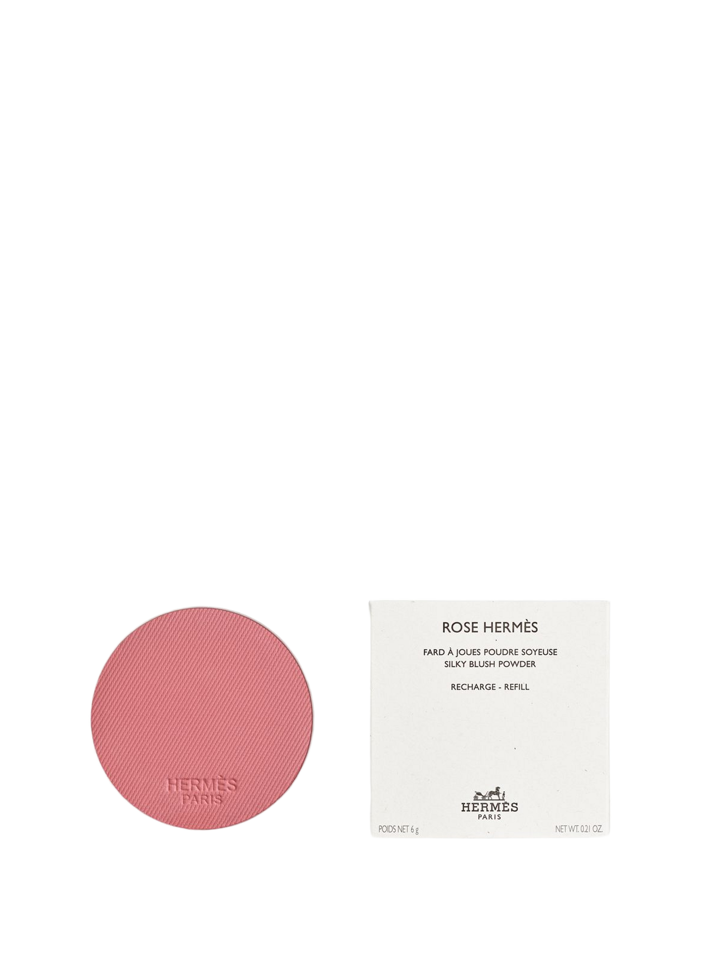 Roze Hermès, navulling voor zijdezachte blush, Roze Wang HERMÈS Rose nuit