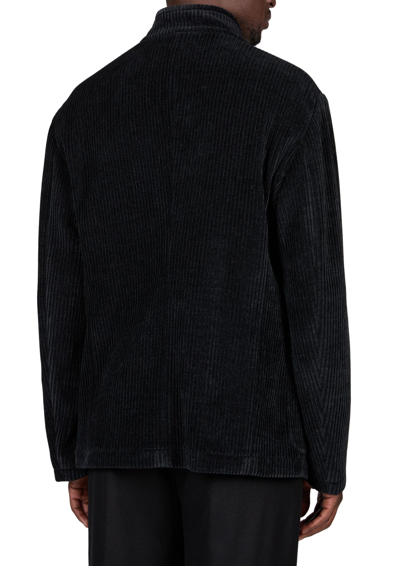 Gerippte Jacke mit asymmetrischem Verschluss EMPORIO ARMANI Schwarz