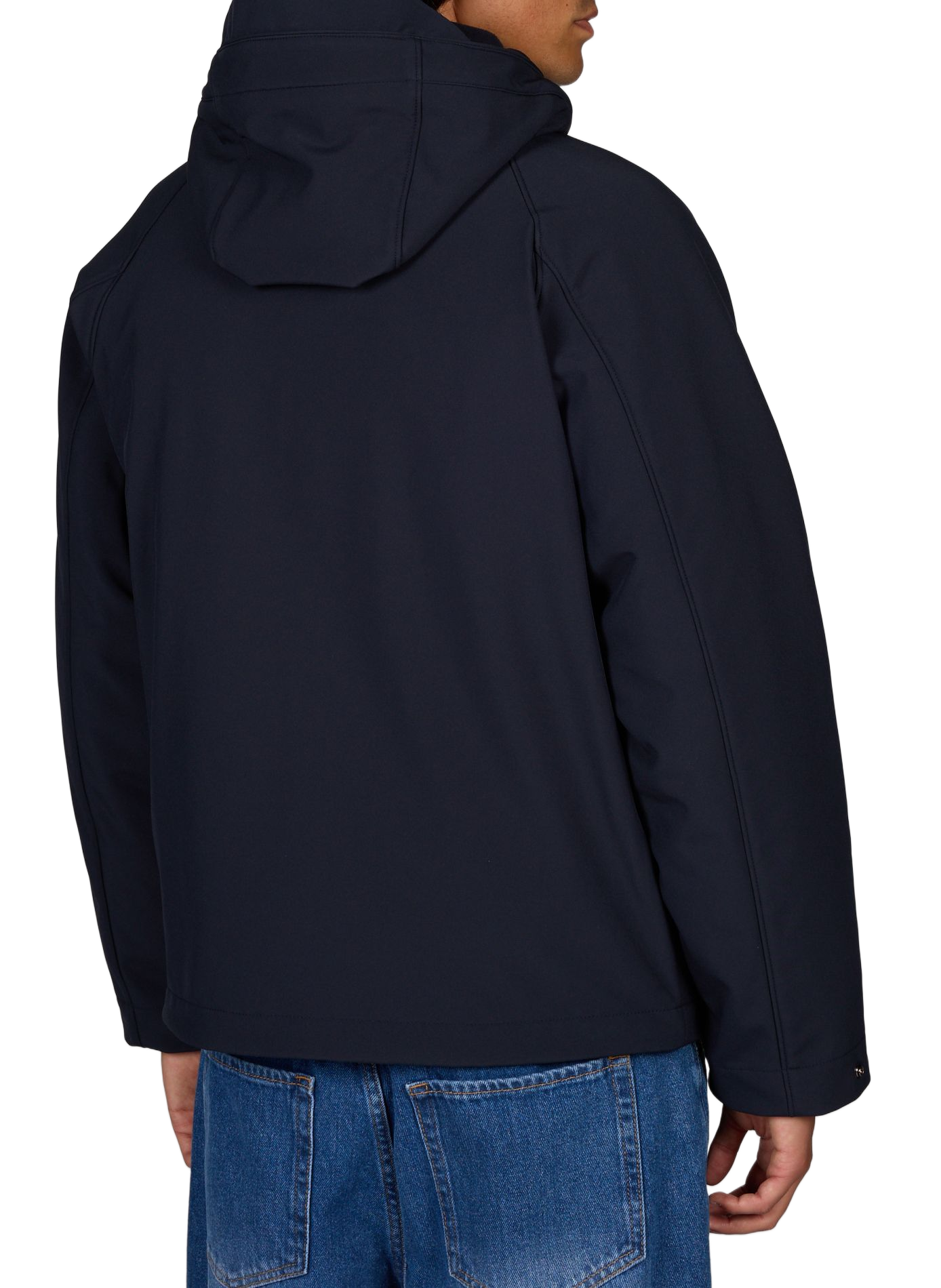 Parka met capuchon en logo-embleem CP COMPANY Blauw