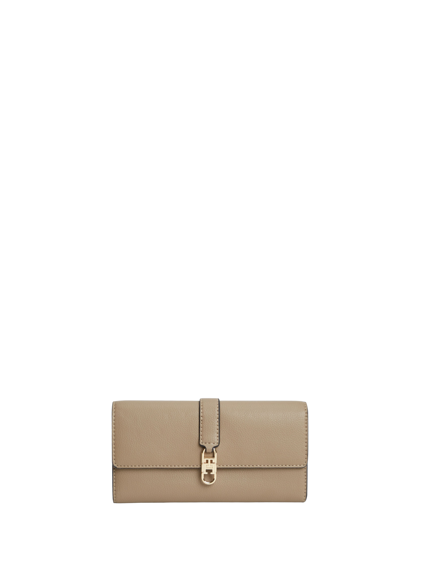 Plain flap wallet TOMMY HILFIGER Beige