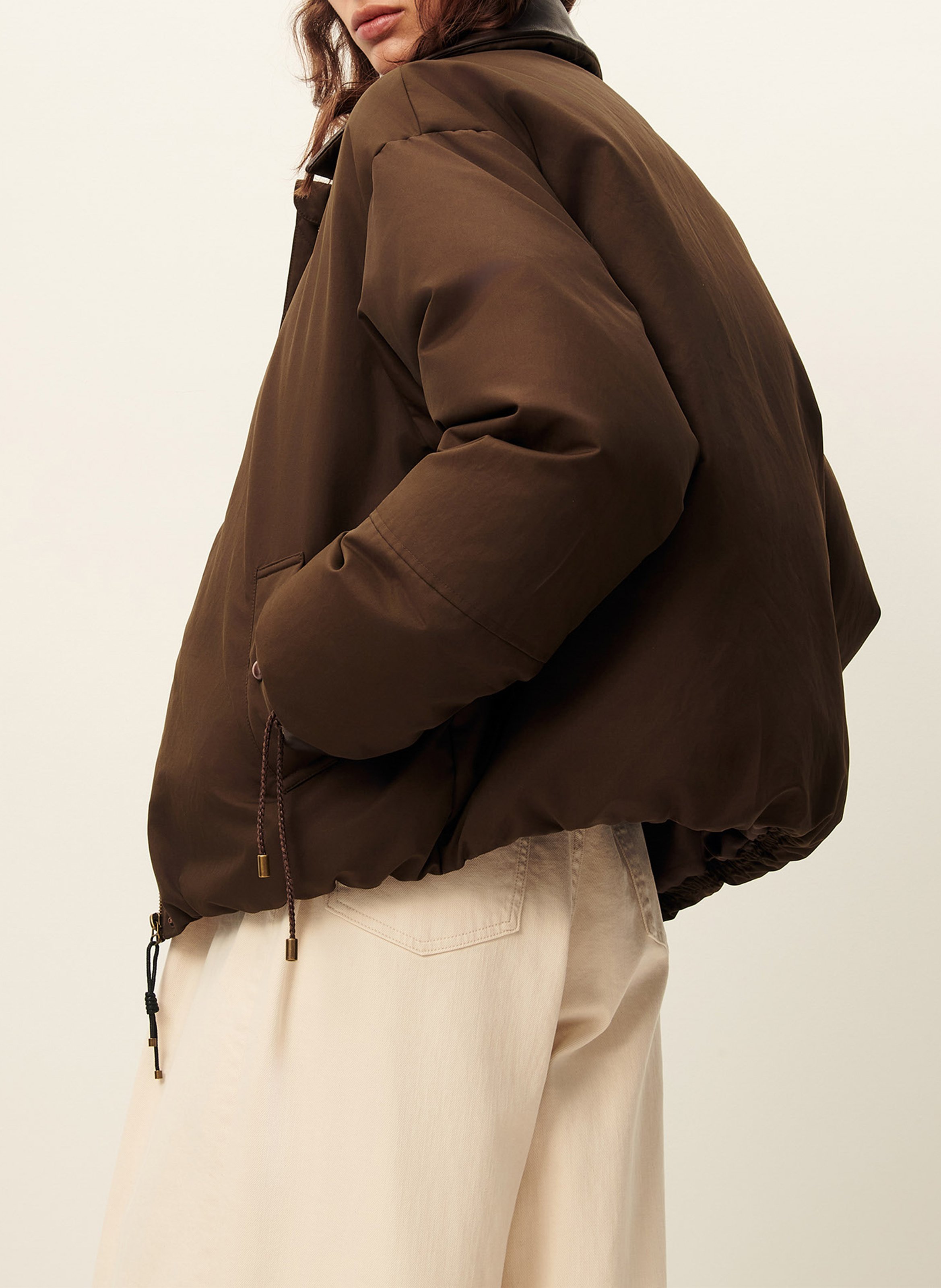 Manteau ample zippé uni livingcold SESSUN Kaki