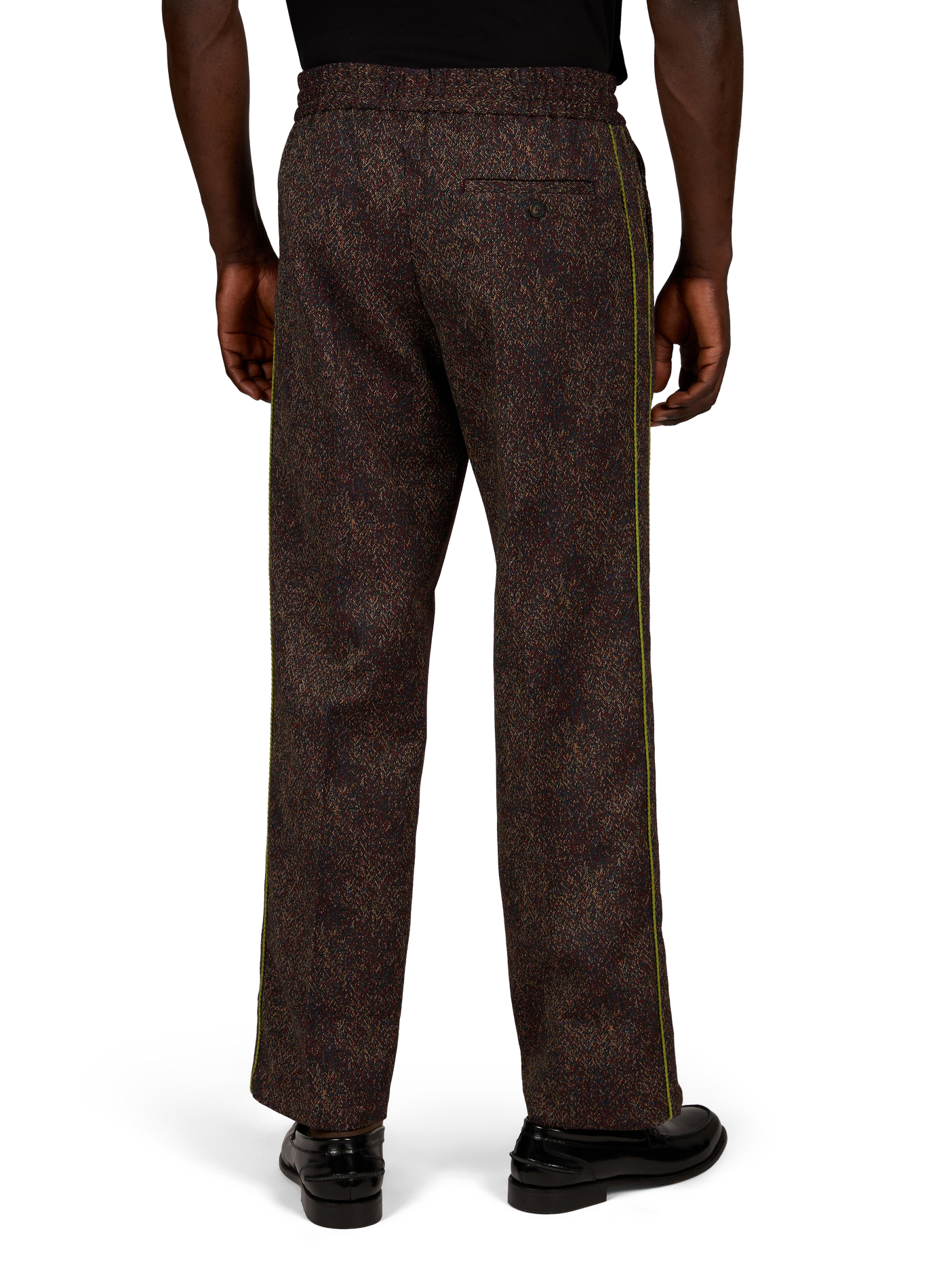 Elasticated jacquard straight-leg trousers DROLE DE MONSIEUR Multicolour