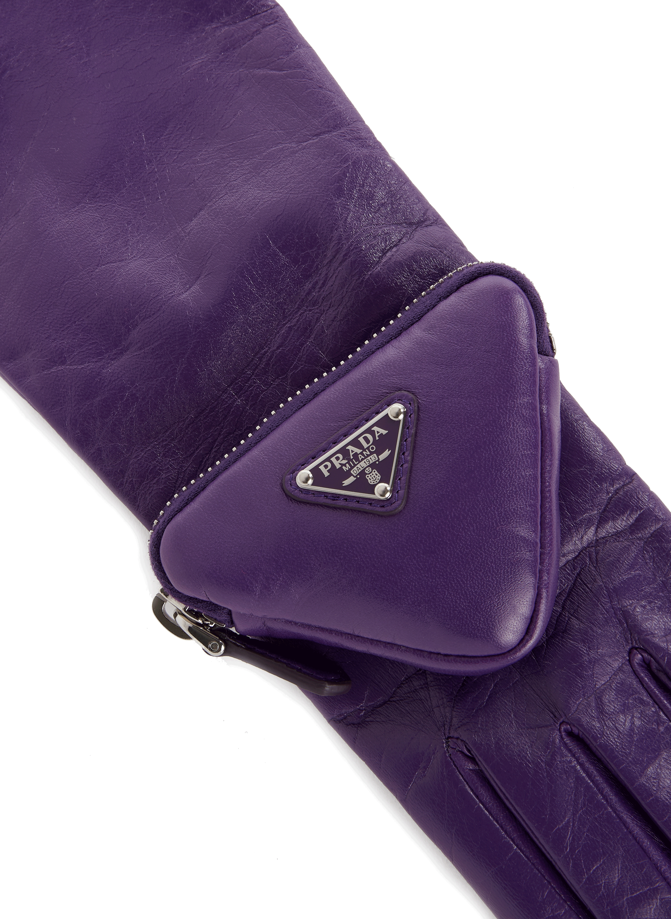 Gants avec logo PRADA Violet
