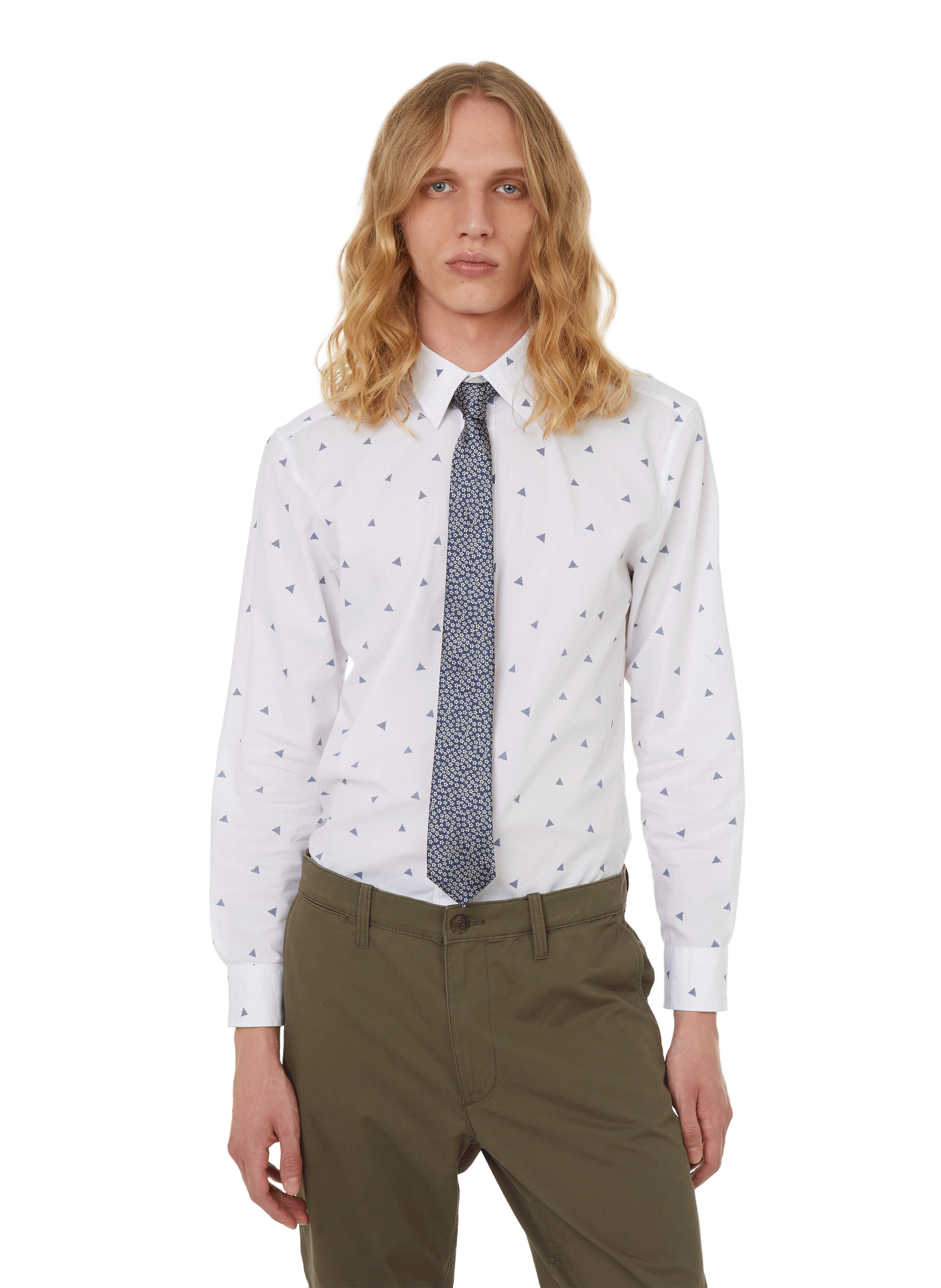 Silk floral print tie Multicolour