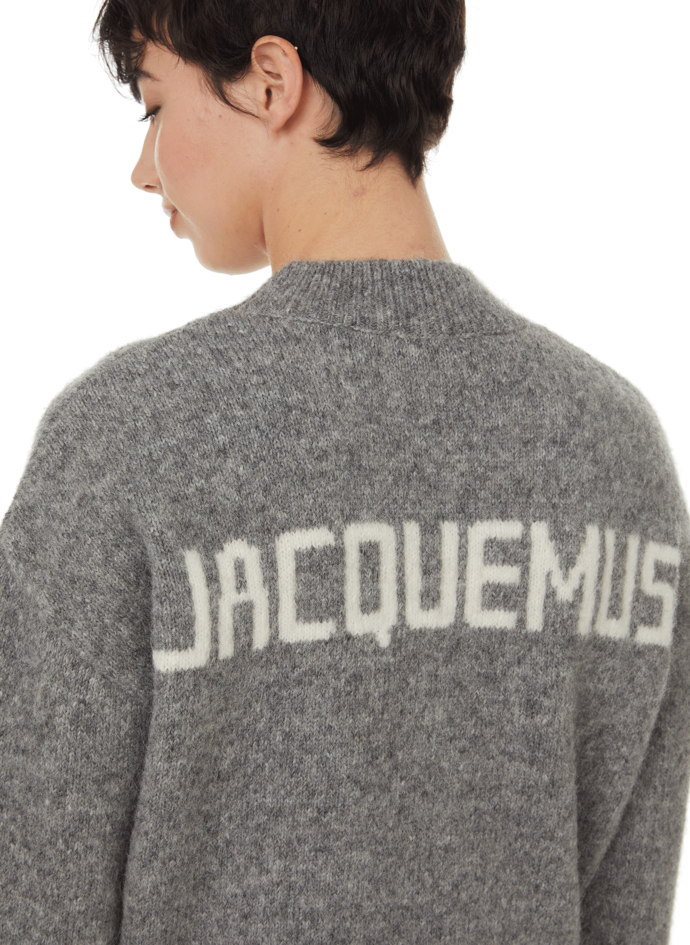 Pull La Maille en laine mélangée JACQUEMUS Gris