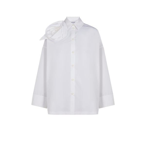 Dice Kayek Wide-fit Cotton Shirt In White