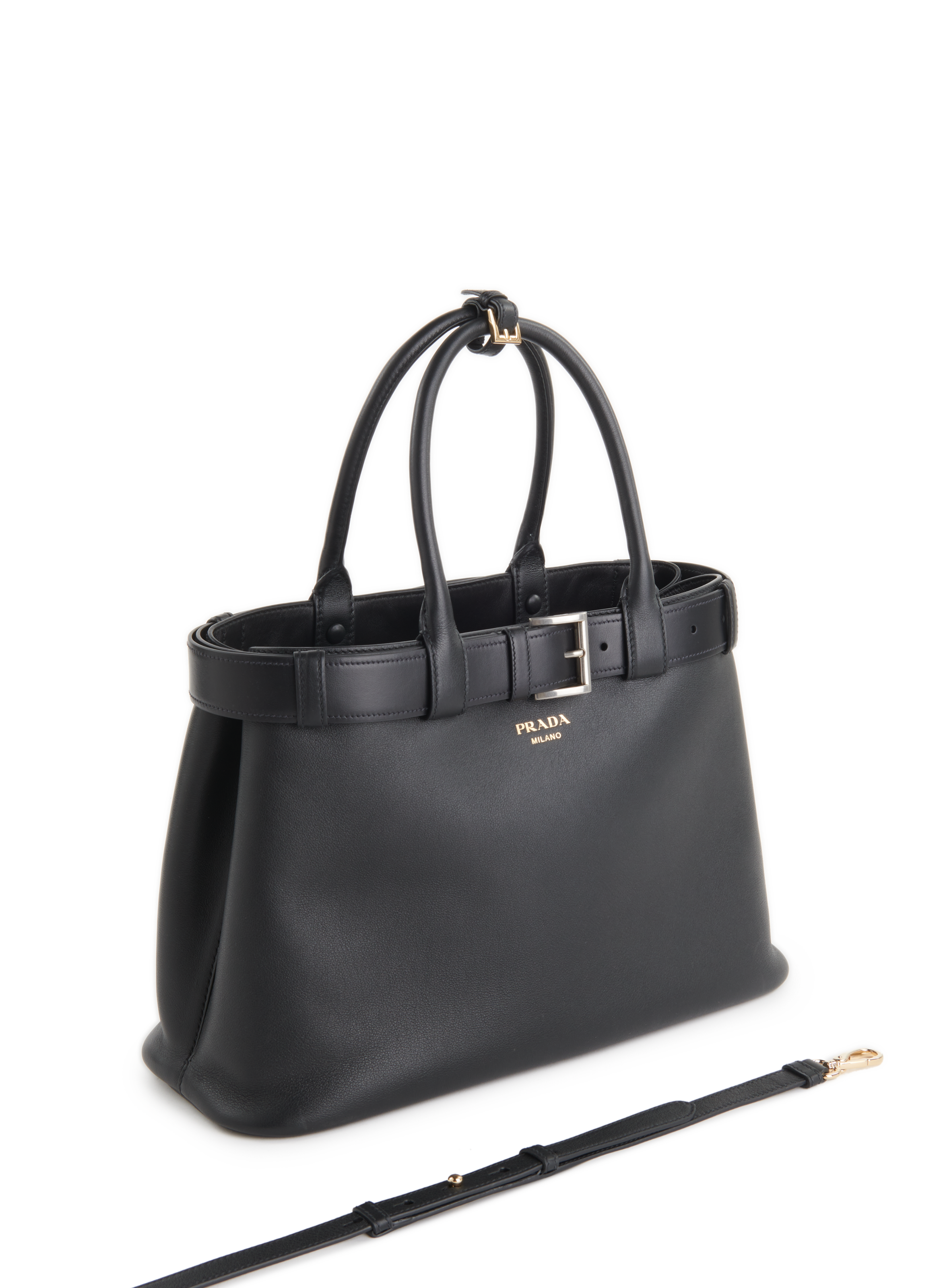 Leather handbag  PRADA Black