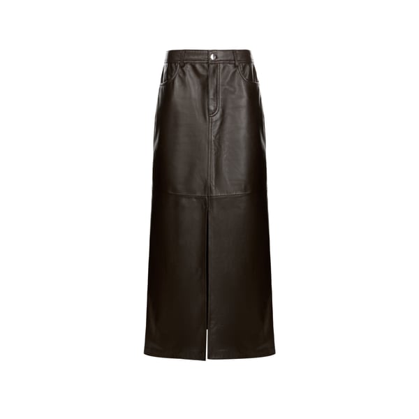 Jupe midi Unia en cuir Jupe midi Unia en cuir